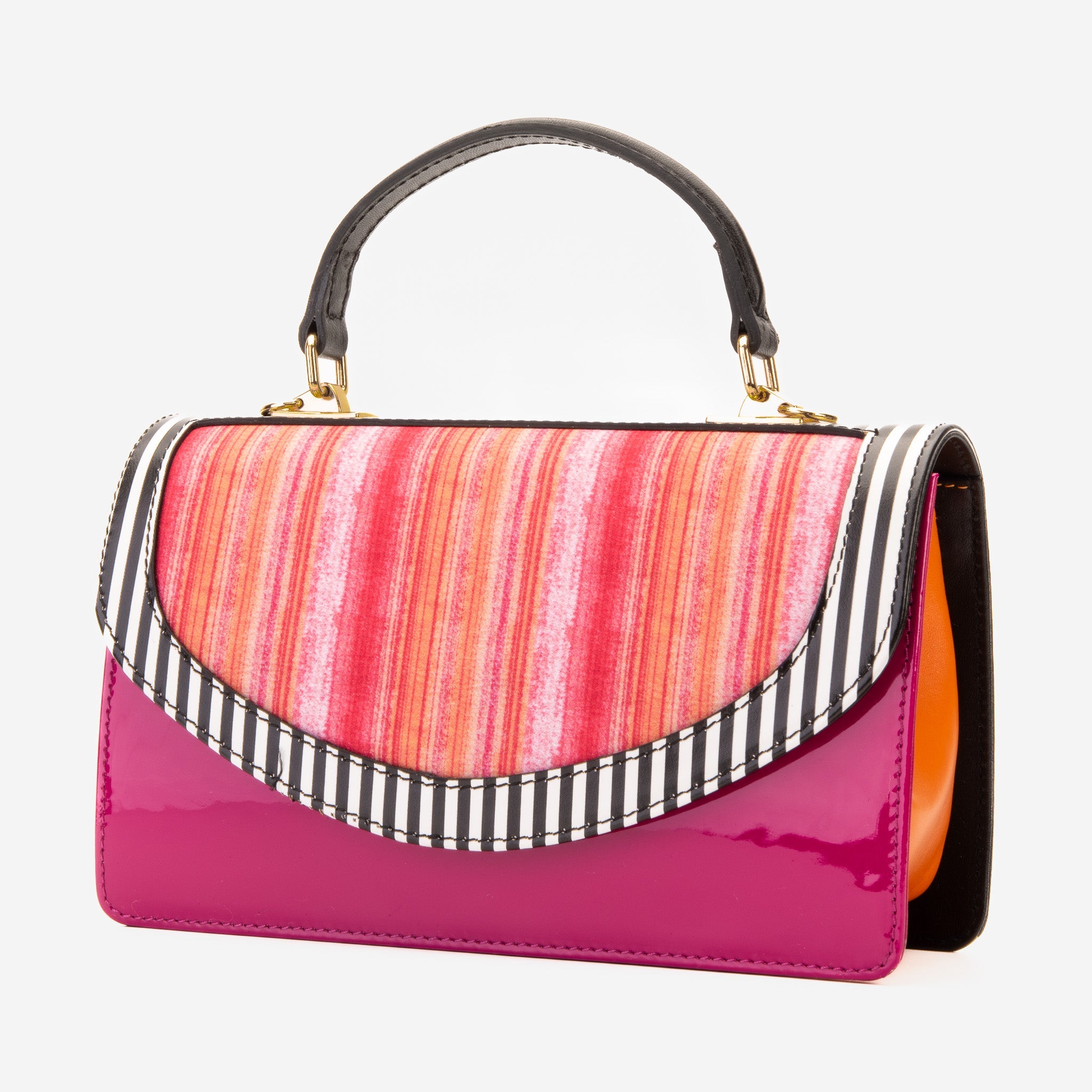 The Santa Amaro Striped Leather Handbag