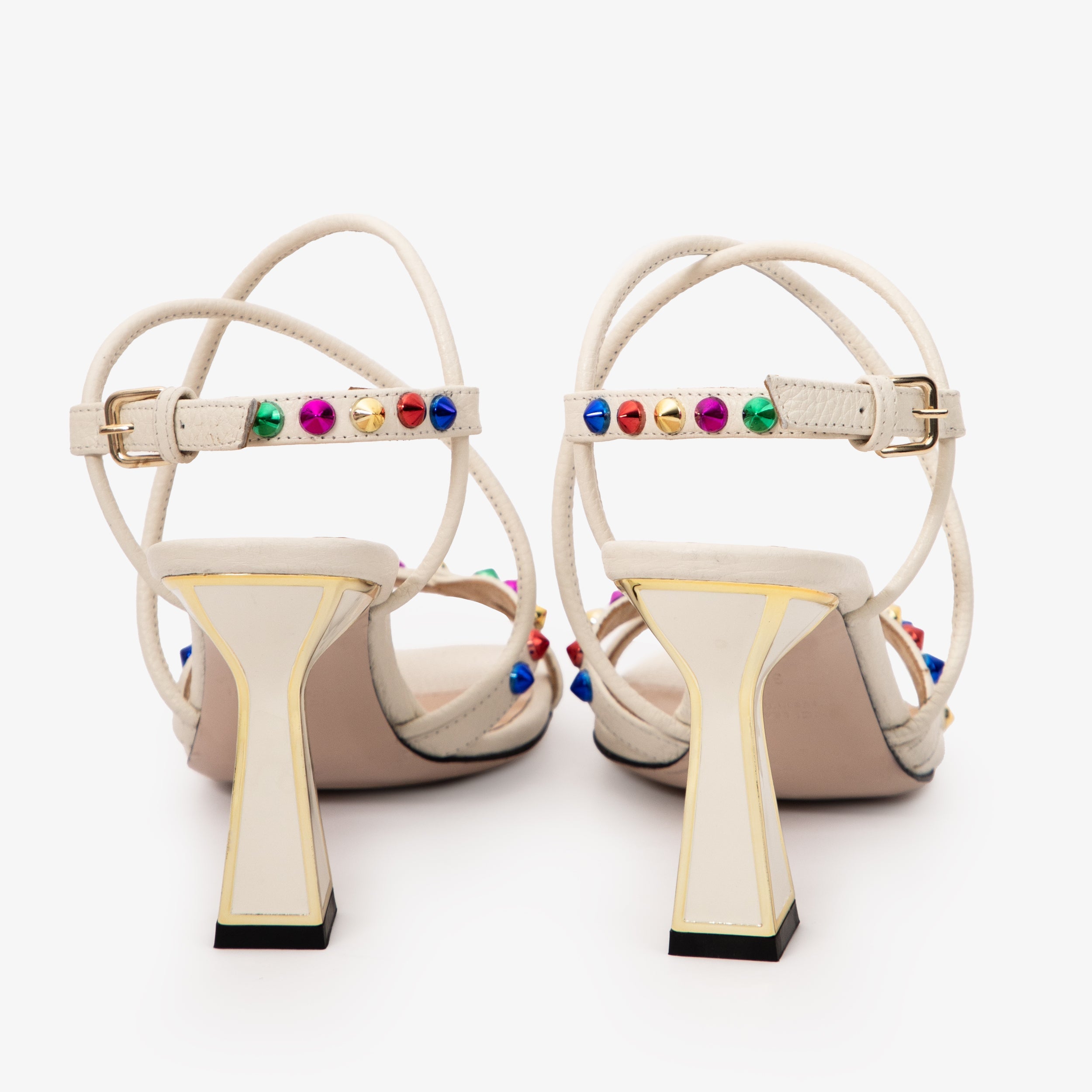 The Aurora Cream Leather Strappy Women Sandal