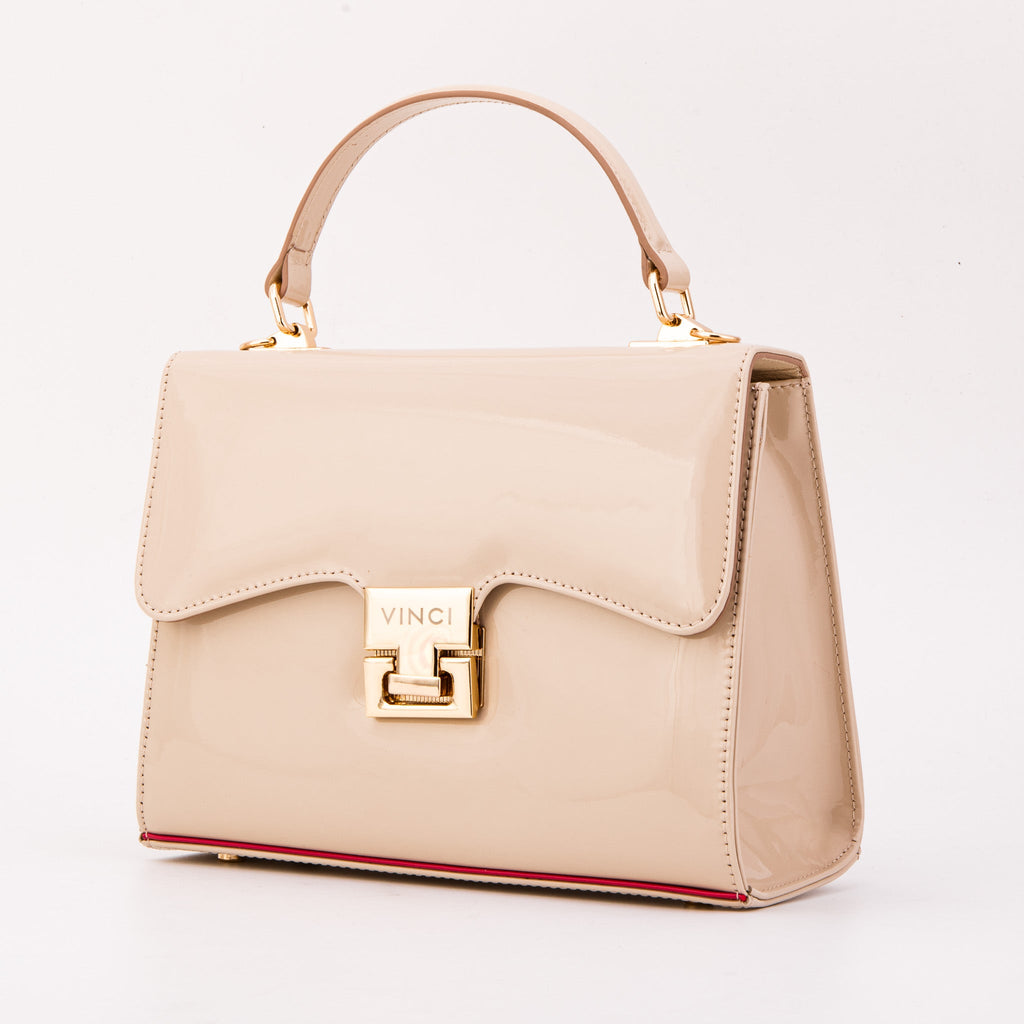 The Ege Beige Leather Handbag