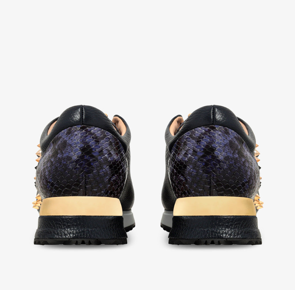The Infanta Navy Spike Leather Women Sneaker Limited Edition
