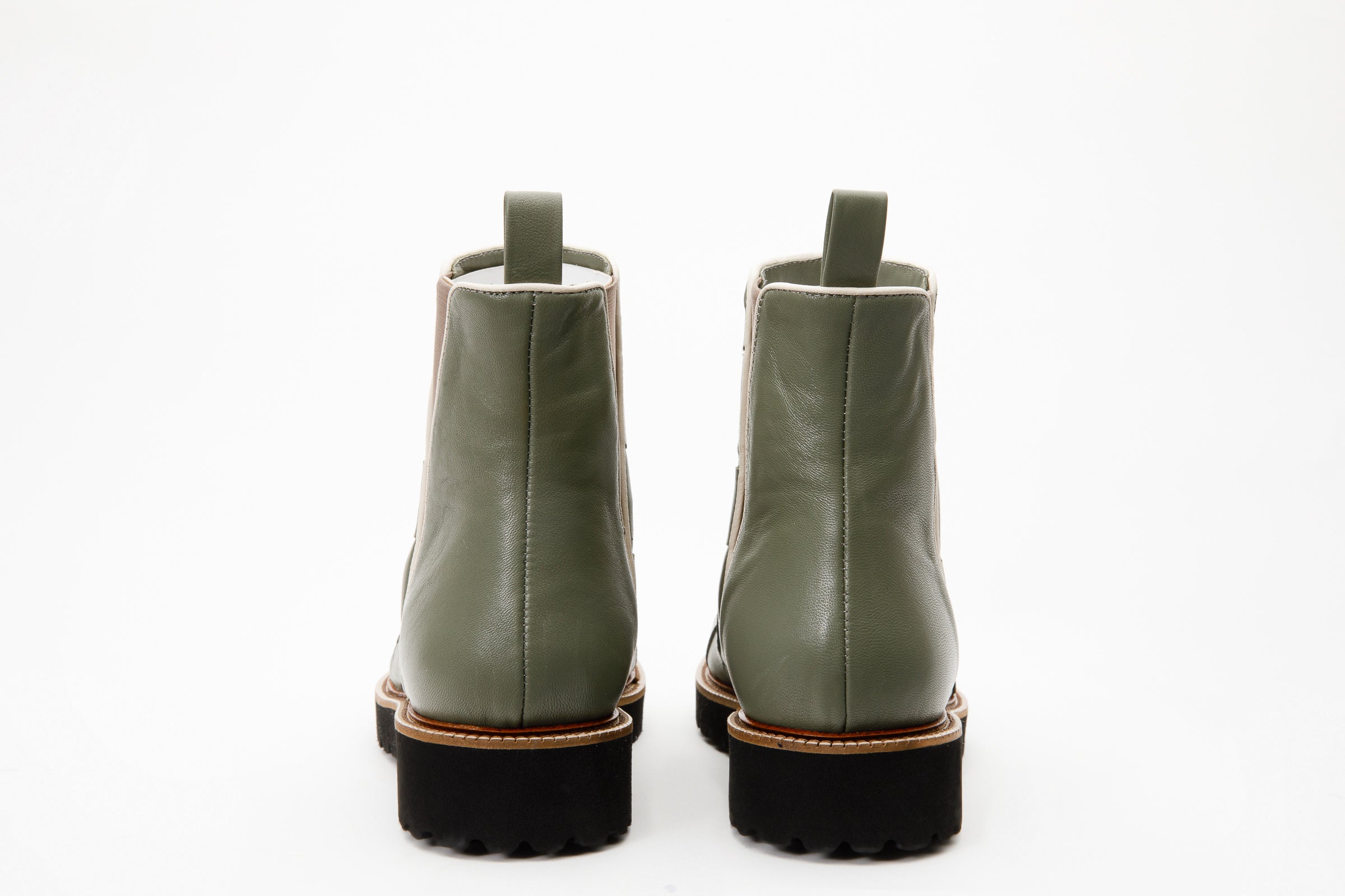 The Luisina Green Handwoven Leather Ankle Boot Final Sale!