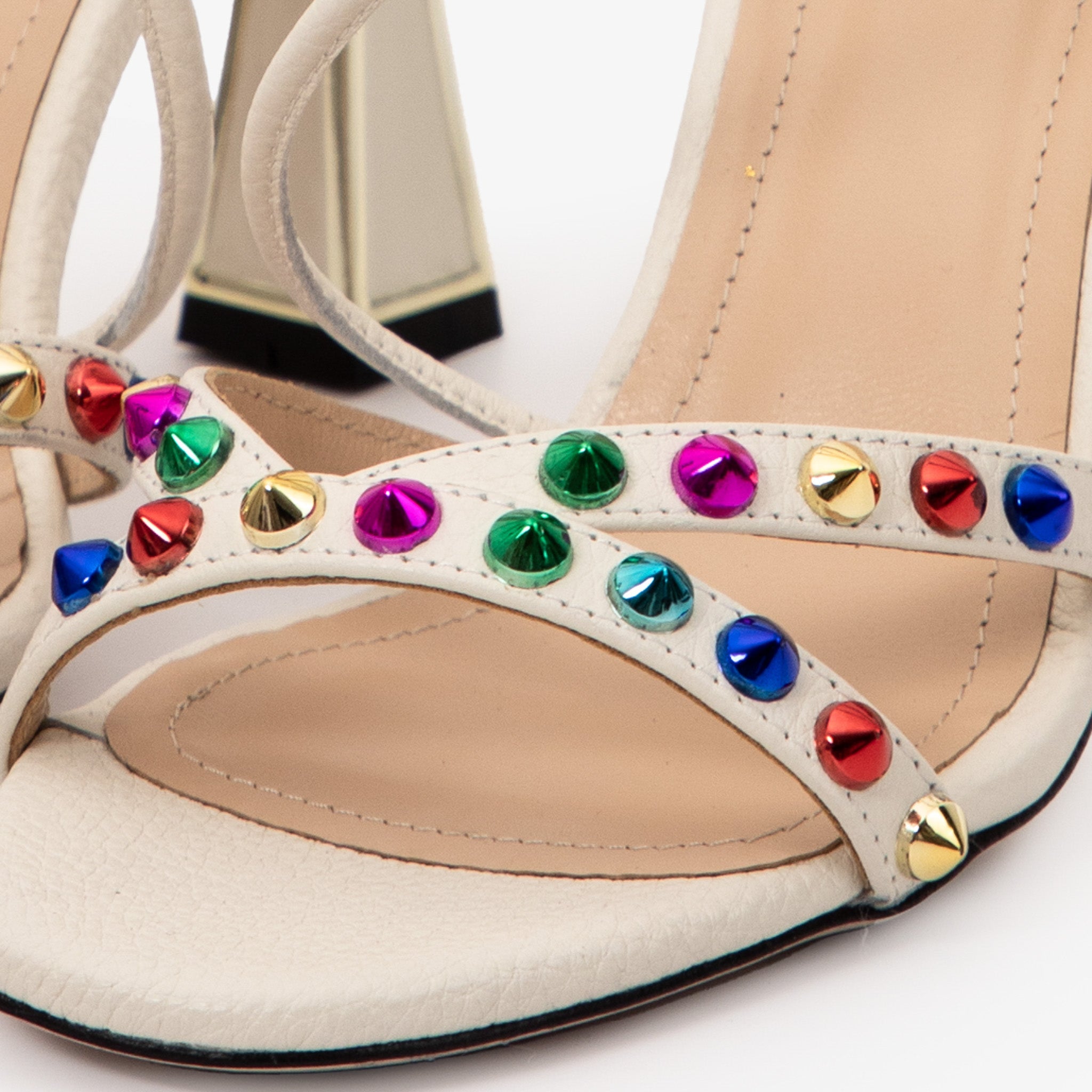 The Aurora Cream Leather Strappy Women Sandal