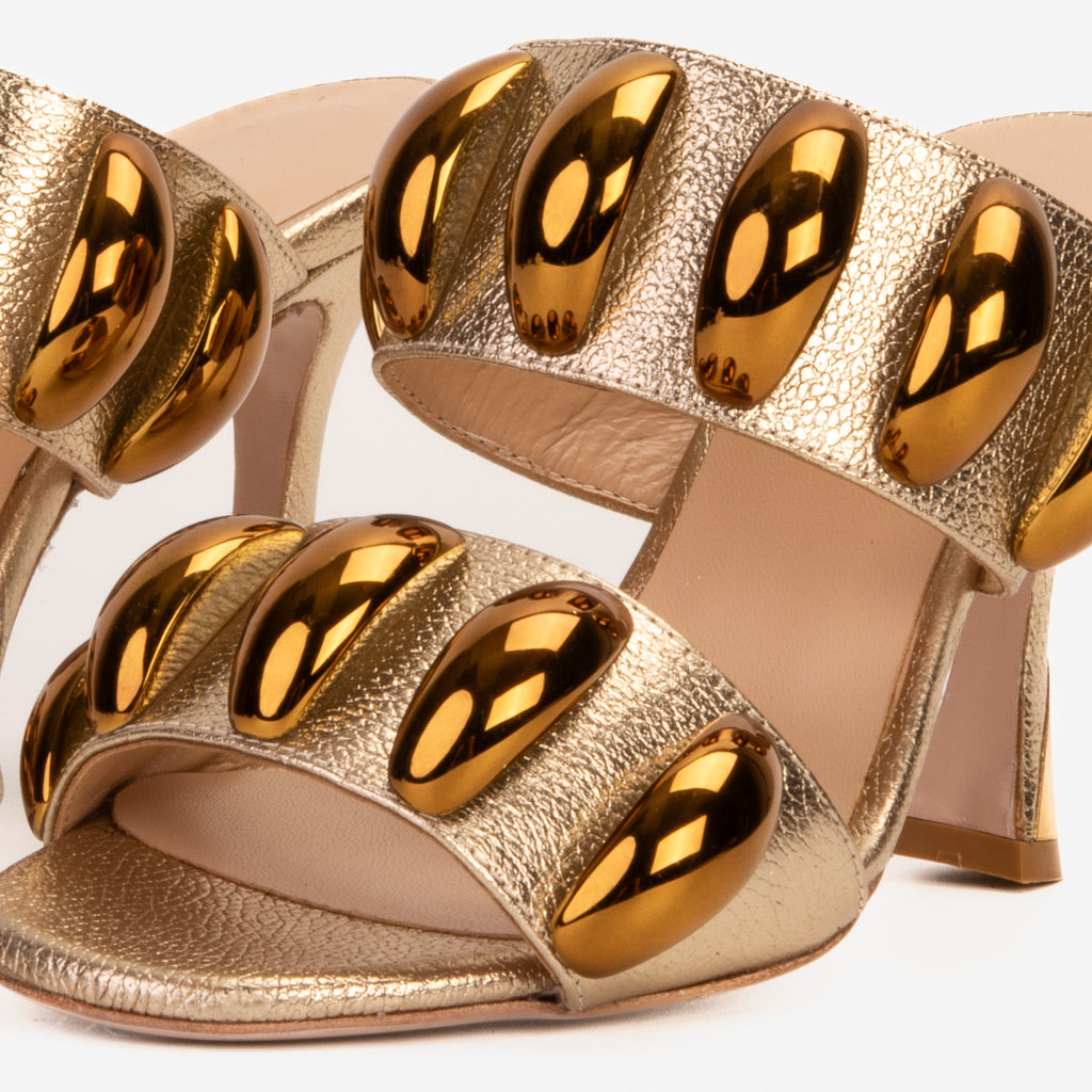 The Eclipse Gold Leather Women Sandal