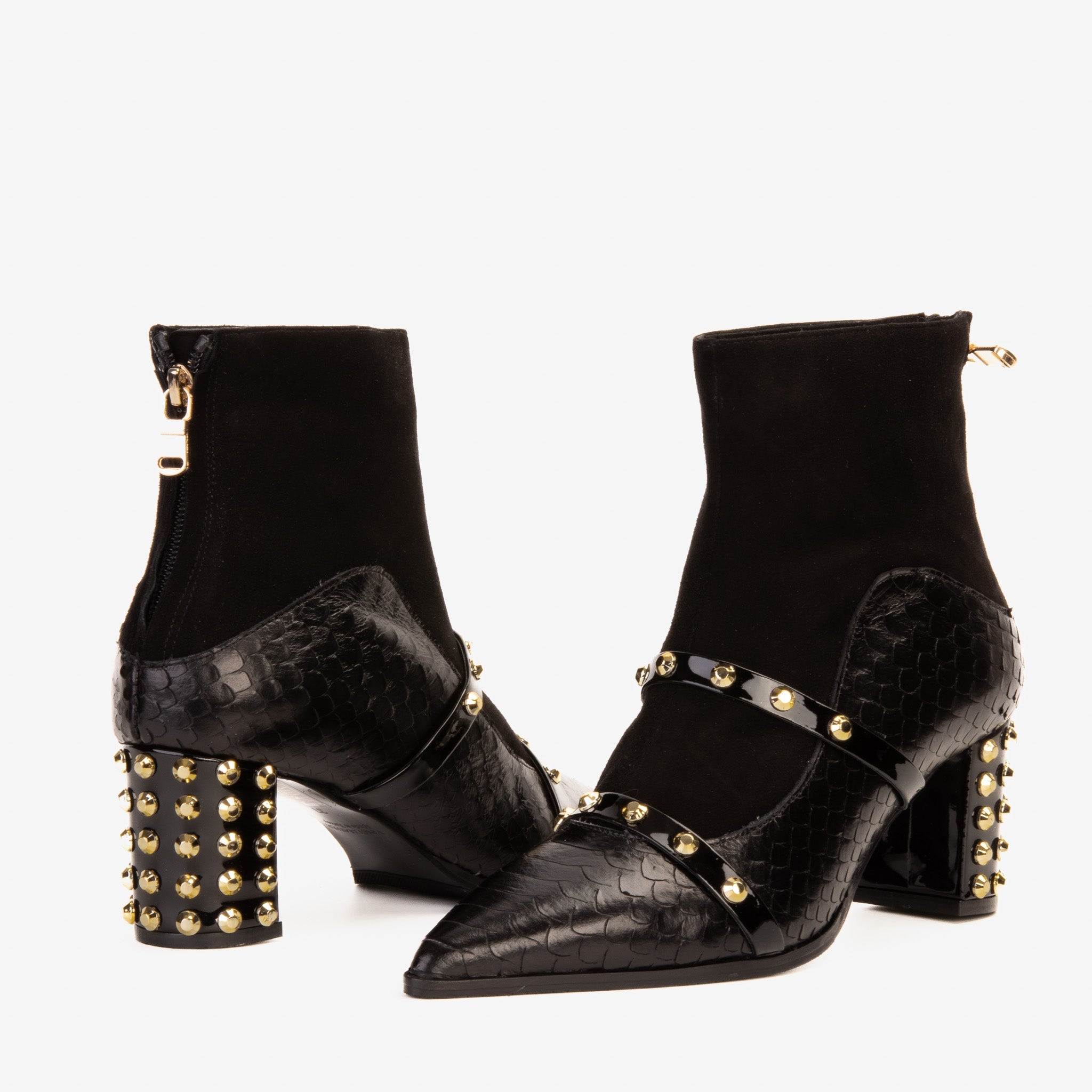 The  Valentina Leather Block Heel Women Boot