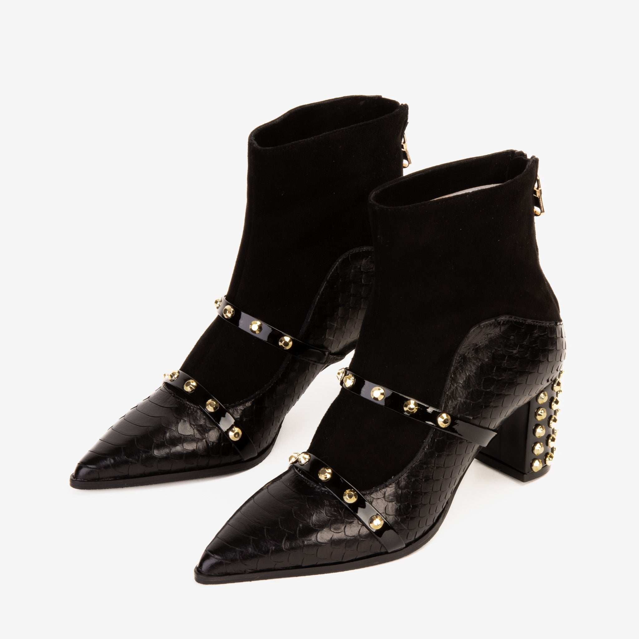The  Valentina Leather Block Heel Women Boot