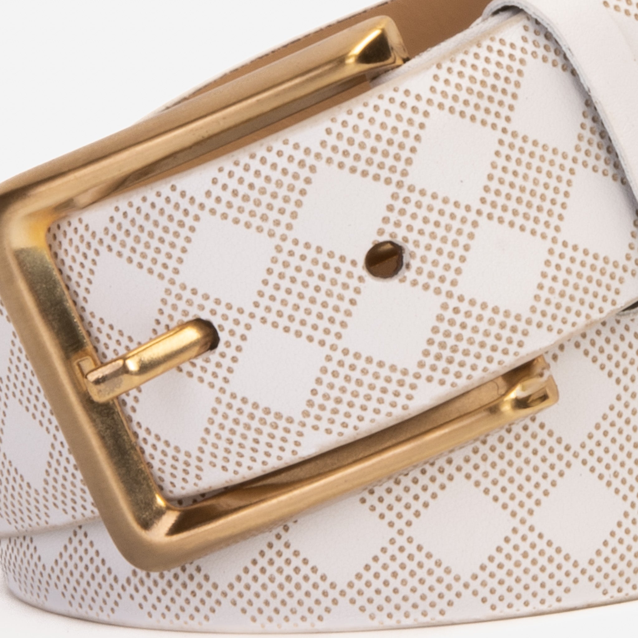 The Cenova White Calfskin Belt