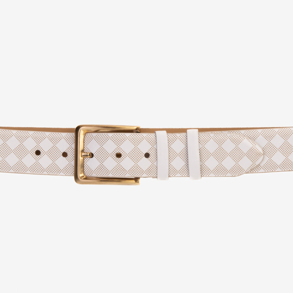 The Cenova White Calfskin Belt