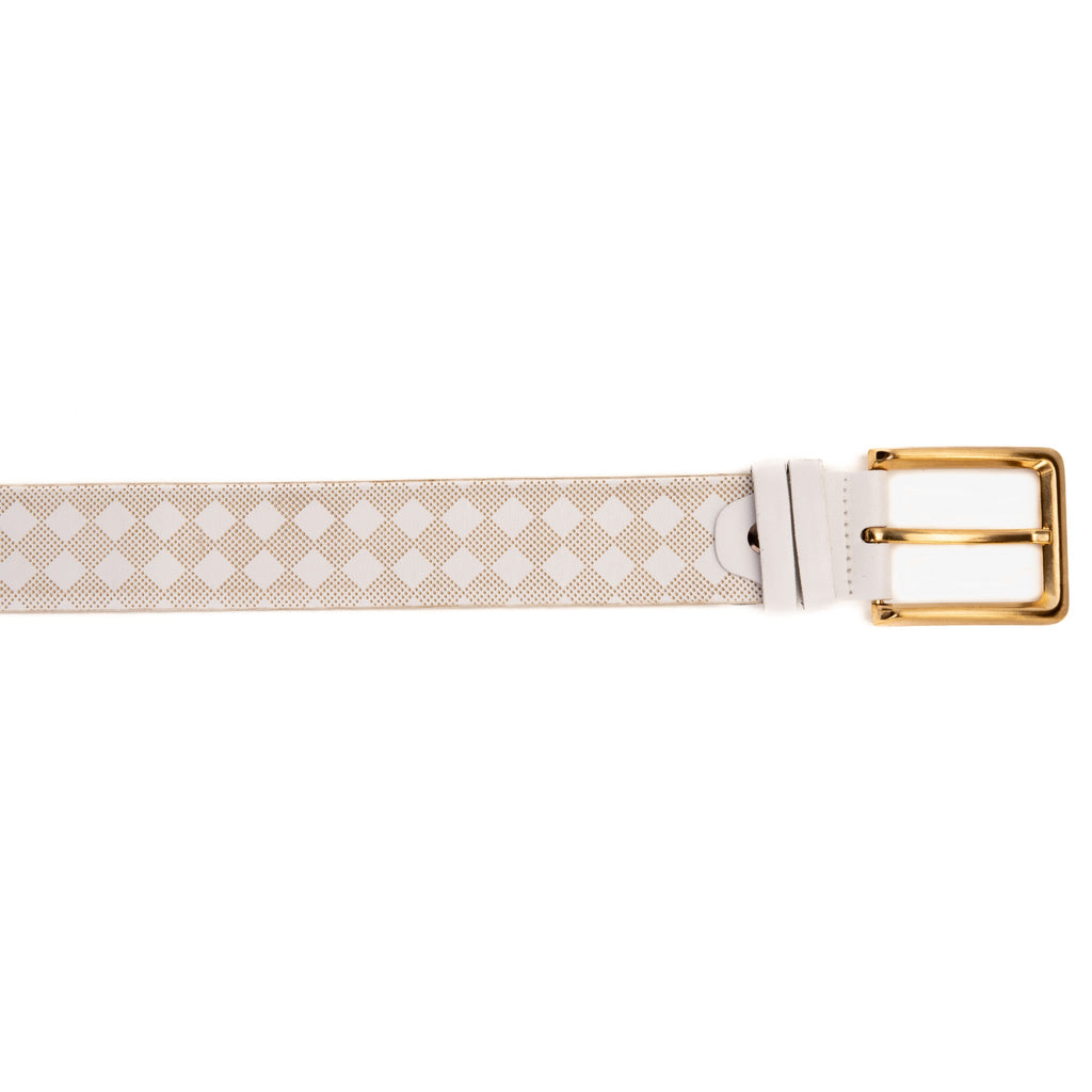 The Cenova White Calfskin Belt