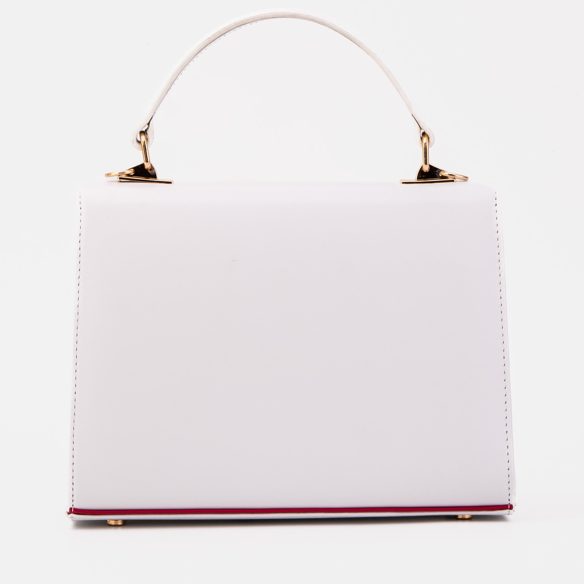 The Ege White Leather Handbag