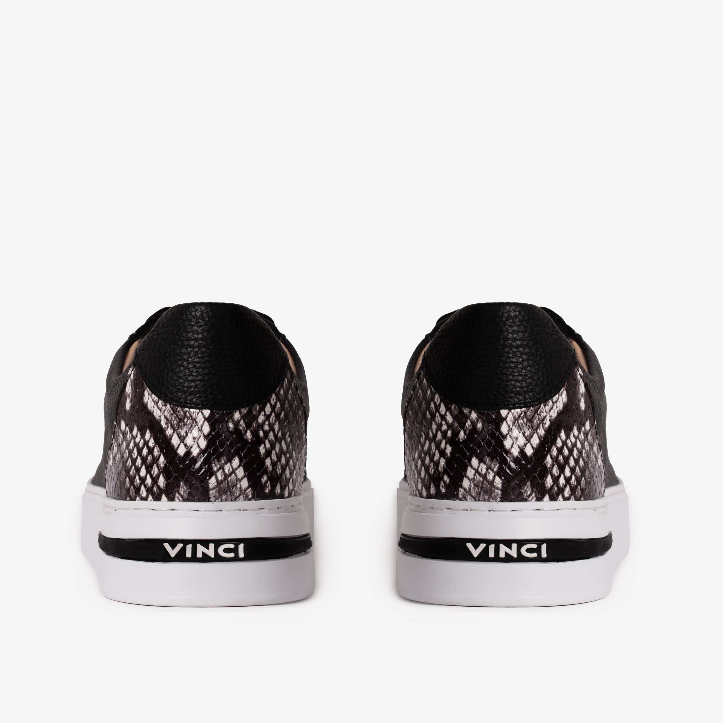 The Burano Black & White  Leather Women Sneaker