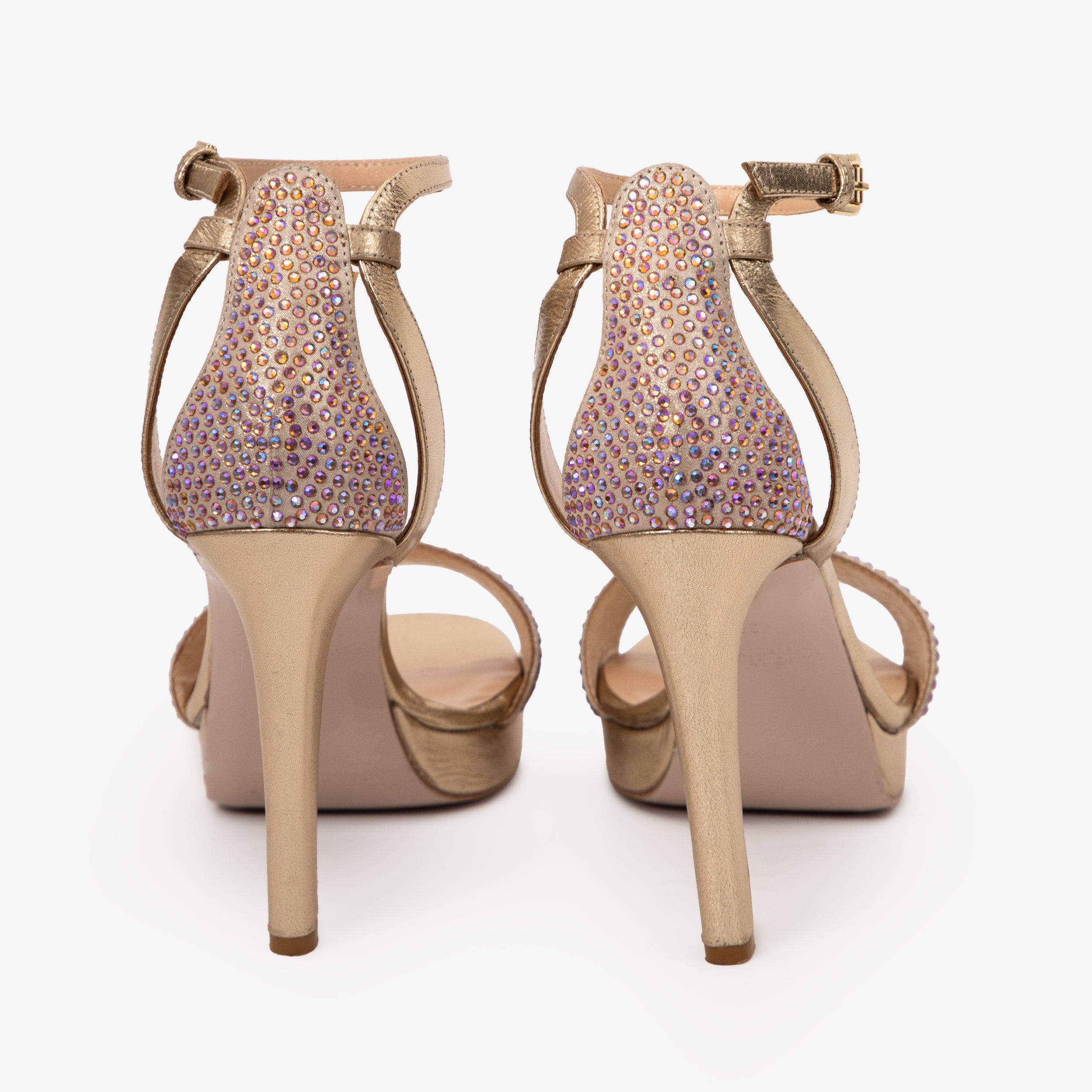The Mars Platform Heel Gold Leather Women's Sandal