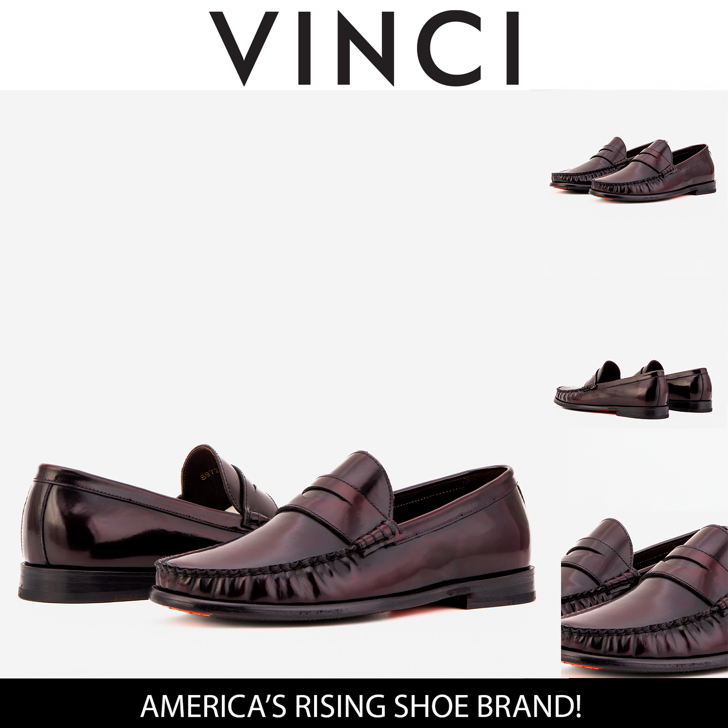 The Belmont Burgundy Polished Leather Men Loafer