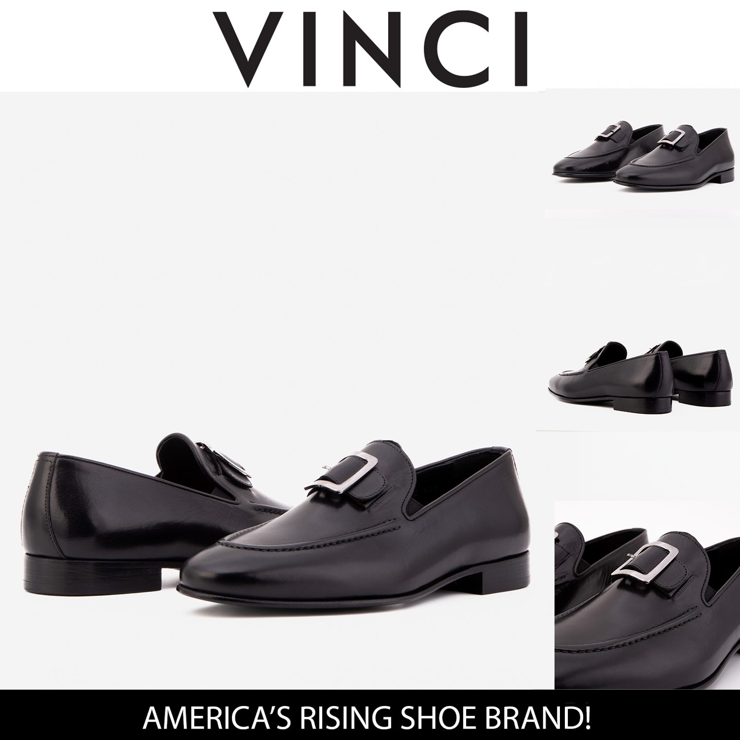 The Astoria Black Buffalo Leather Men’s Loafer