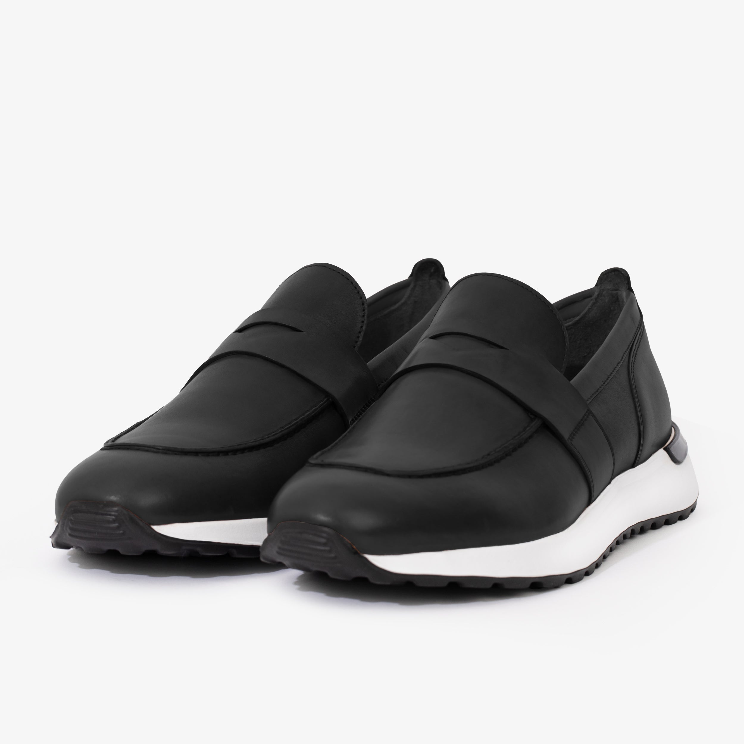 The Lumina Black Buffalo Leather Women Sneaker