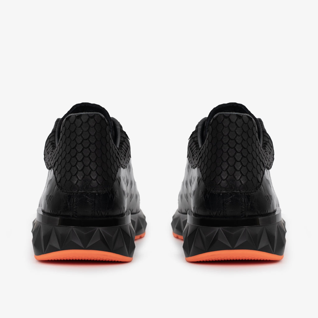 The Caesars Black Leather  Men Sneaker