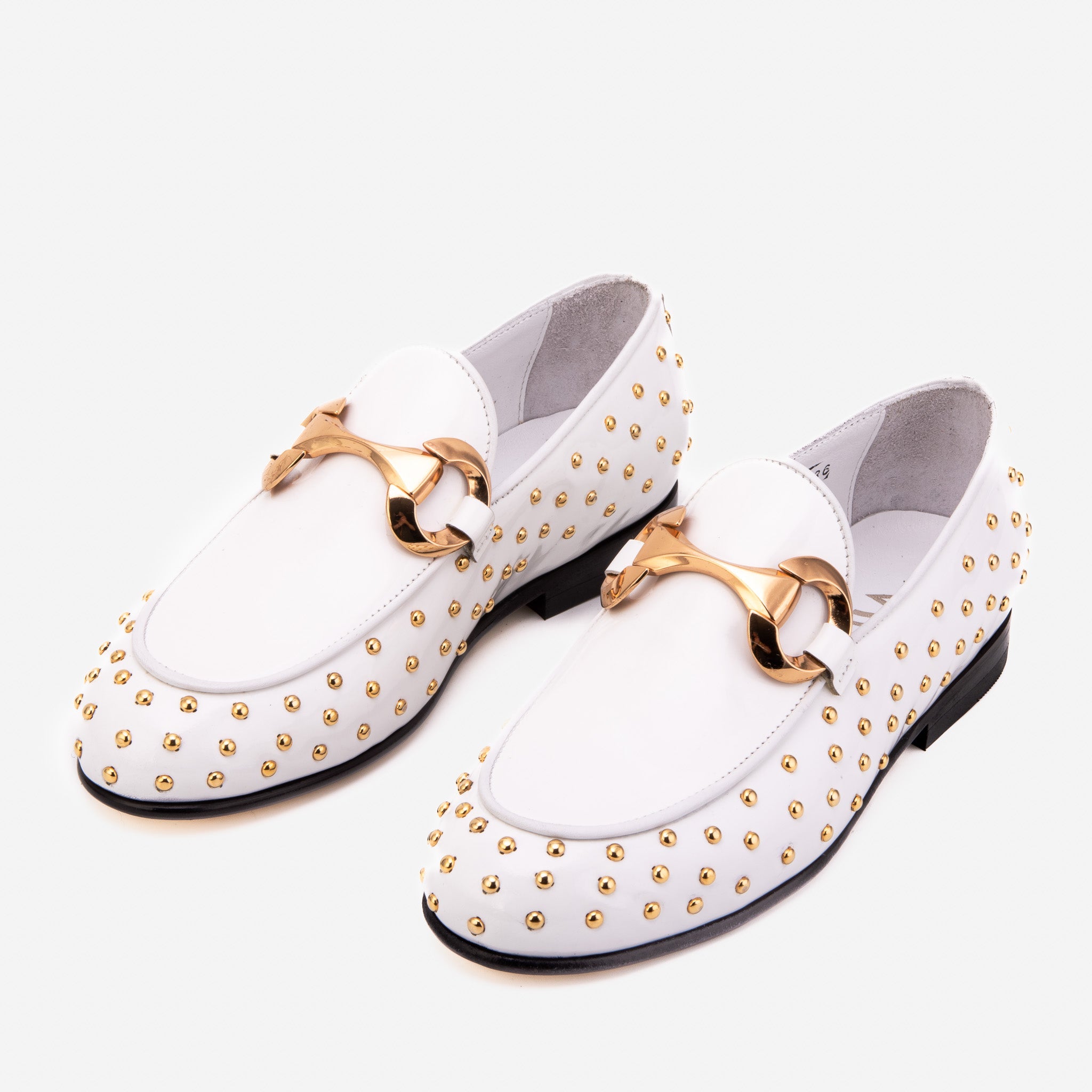 The Jupiter  Shoe White Spike Leather  Bit Dress Loafer Limited Edition Women  Shoe