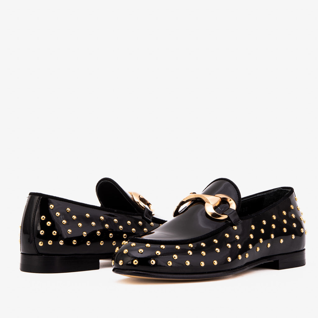The Jupiter  Shoe Black Spike Leather  Bit Dress Loafer Limited Edition Women  Shoe