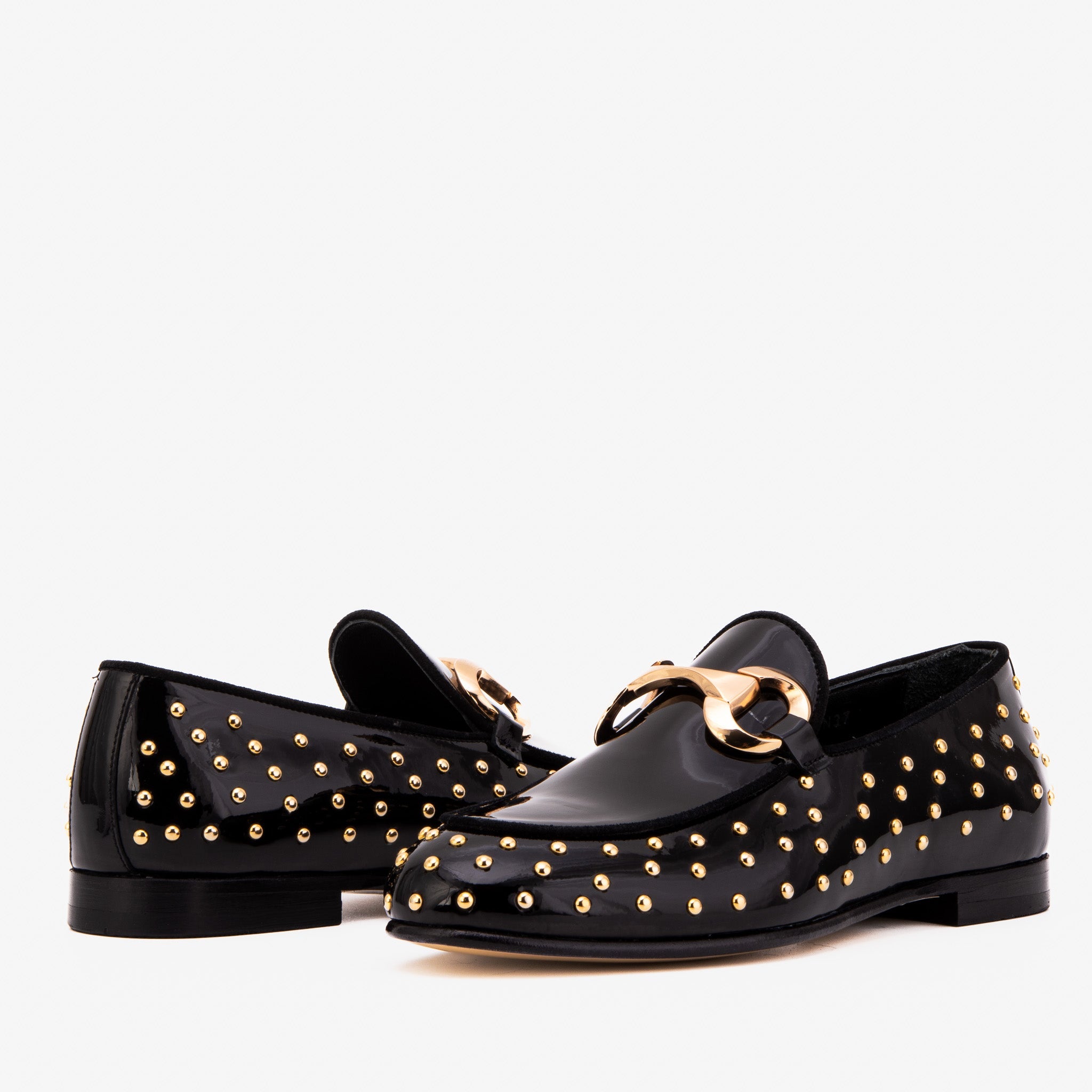 The Jupiter  Shoe Black Spike Leather  Bit Dress Loafer Limited Edition Women  Shoe