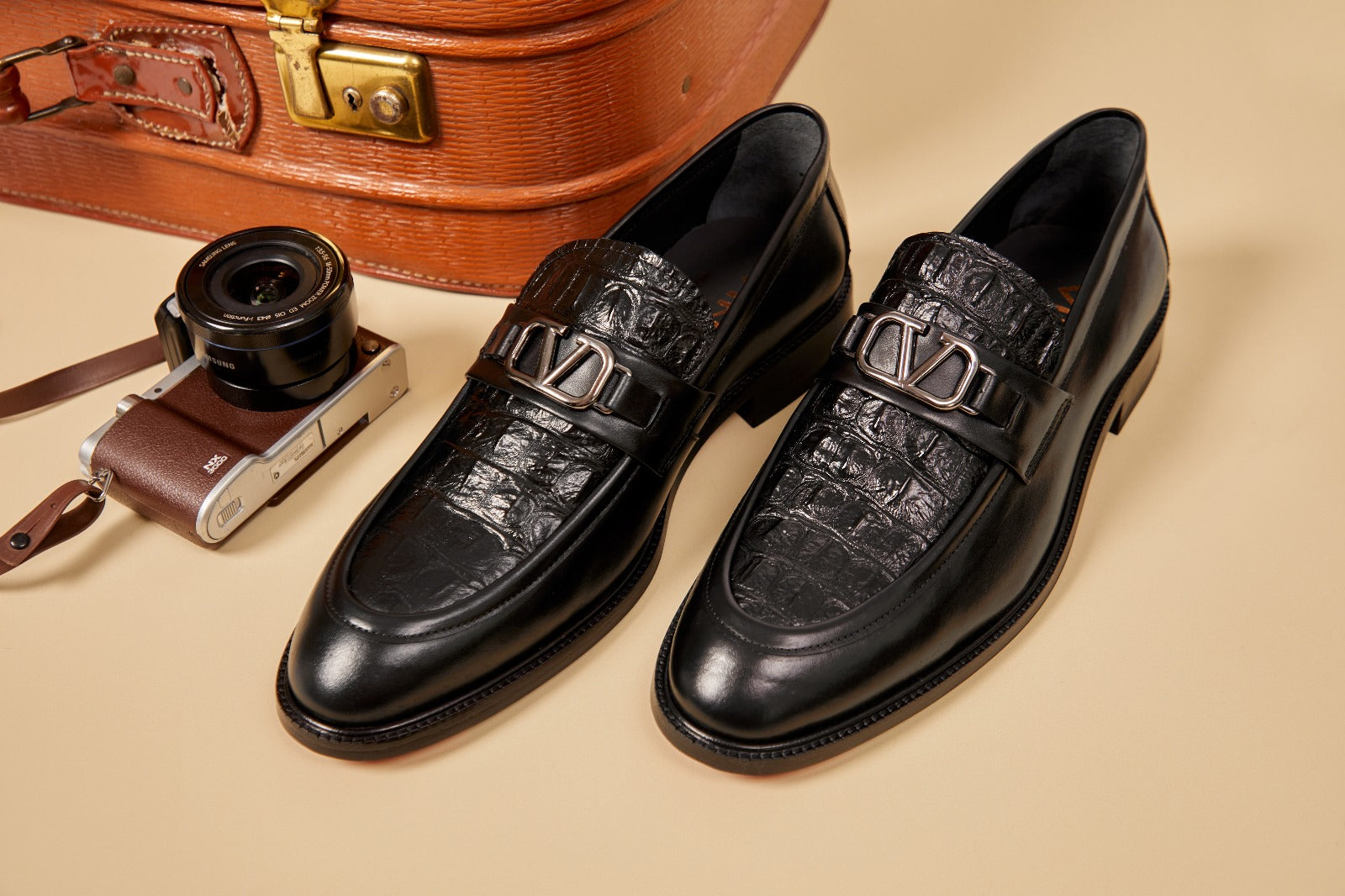 Amsterdam Black Bit Loafer Men Shoe