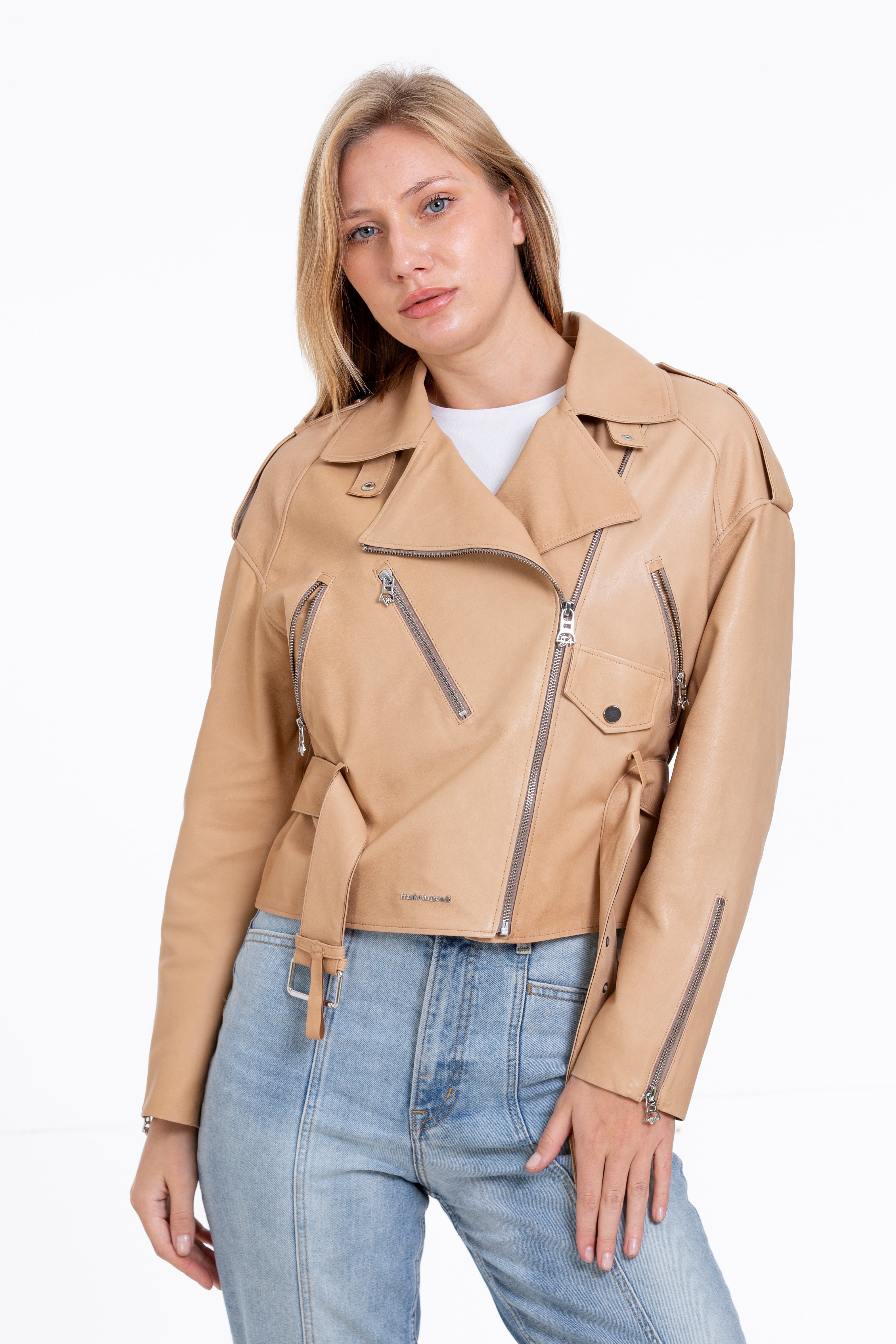 The Noord Leather Cookie Women Jacket