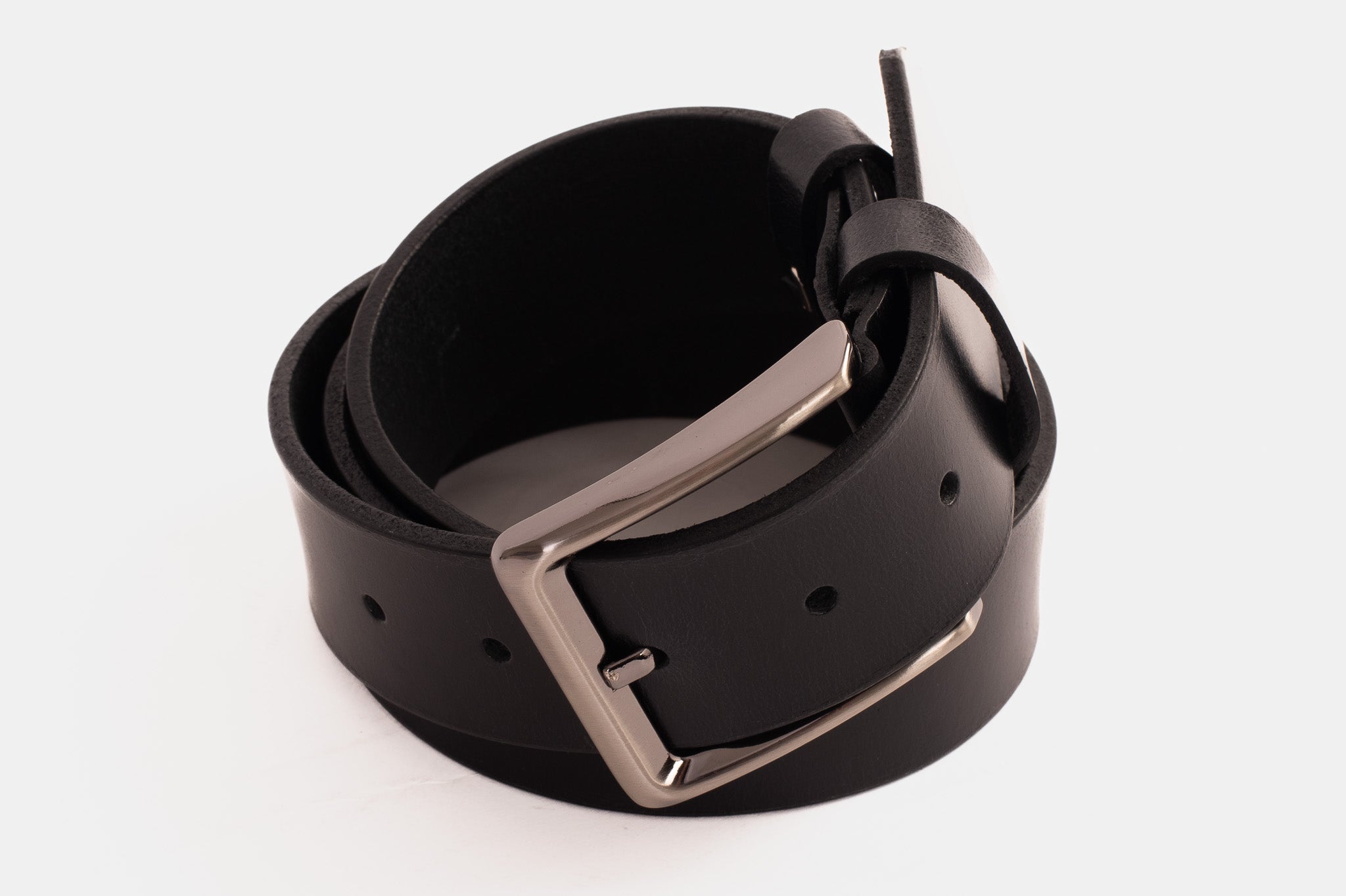 The Mercury Black Calfskin Belt