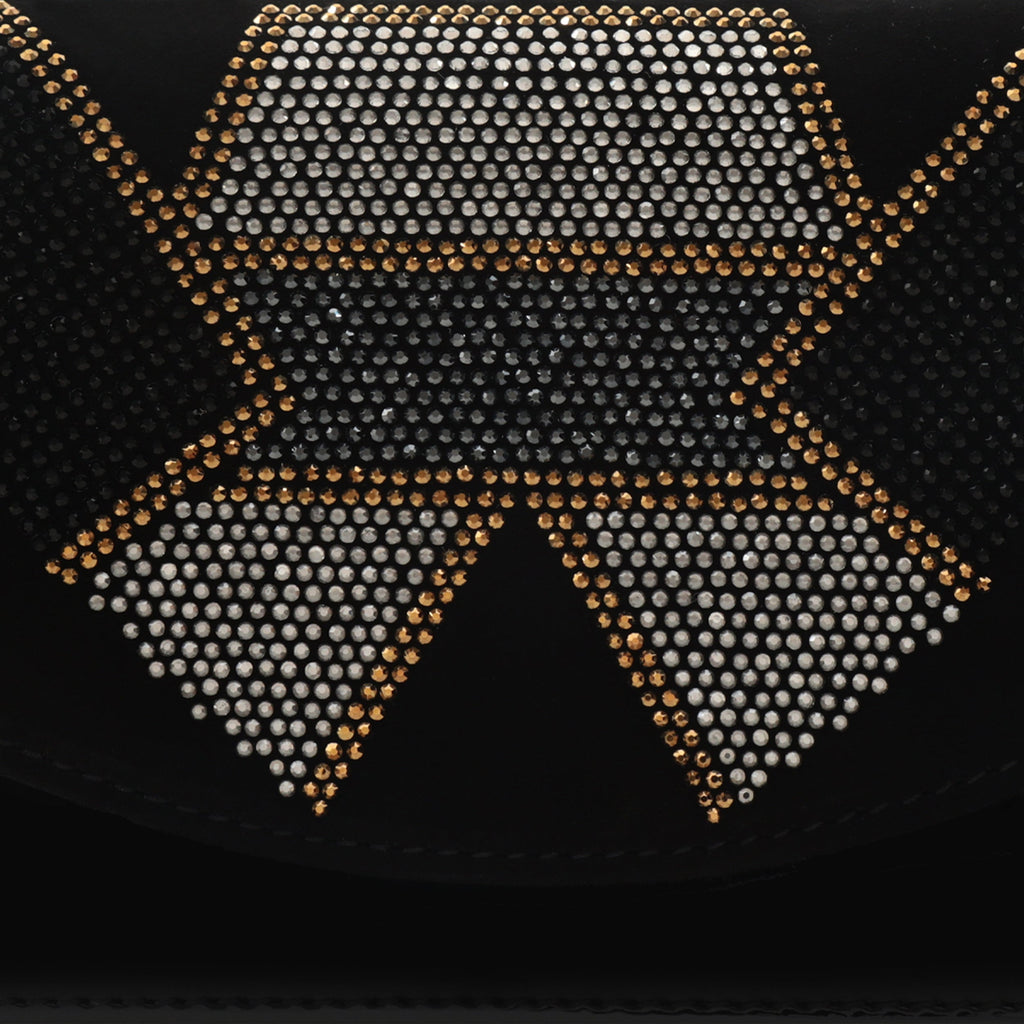 The Magnolia Black Glitter Leather Handbag