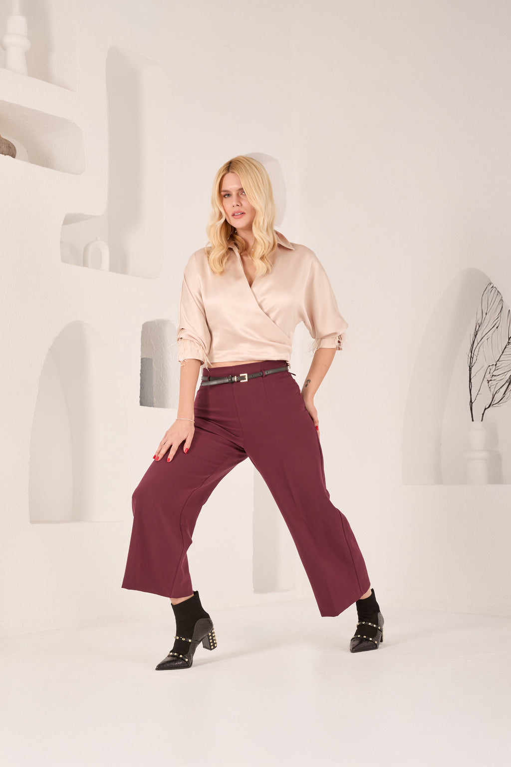 The  Valentina Leather Block Heel Women Boot