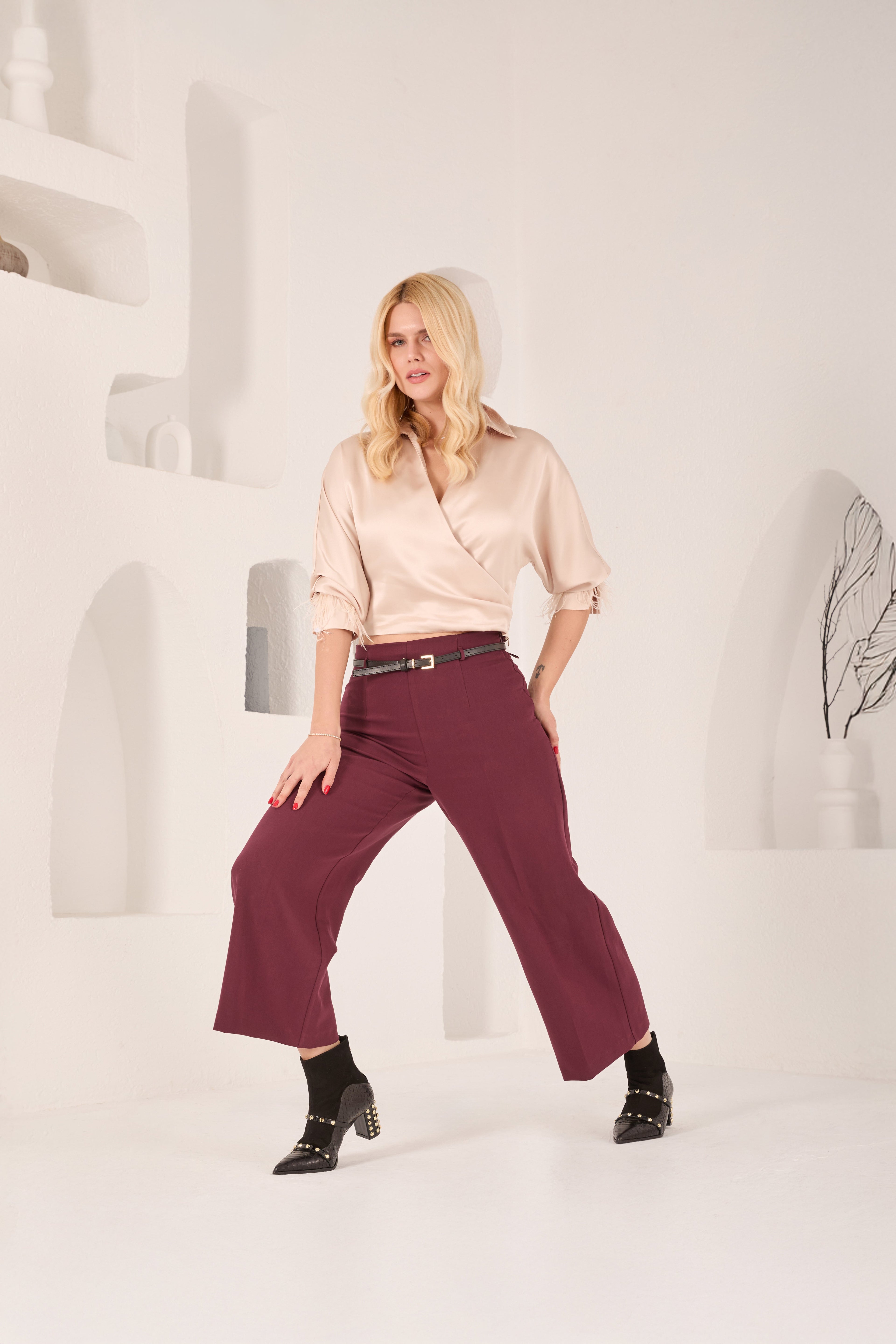 The  Valentina Leather Block Heel Women Boot