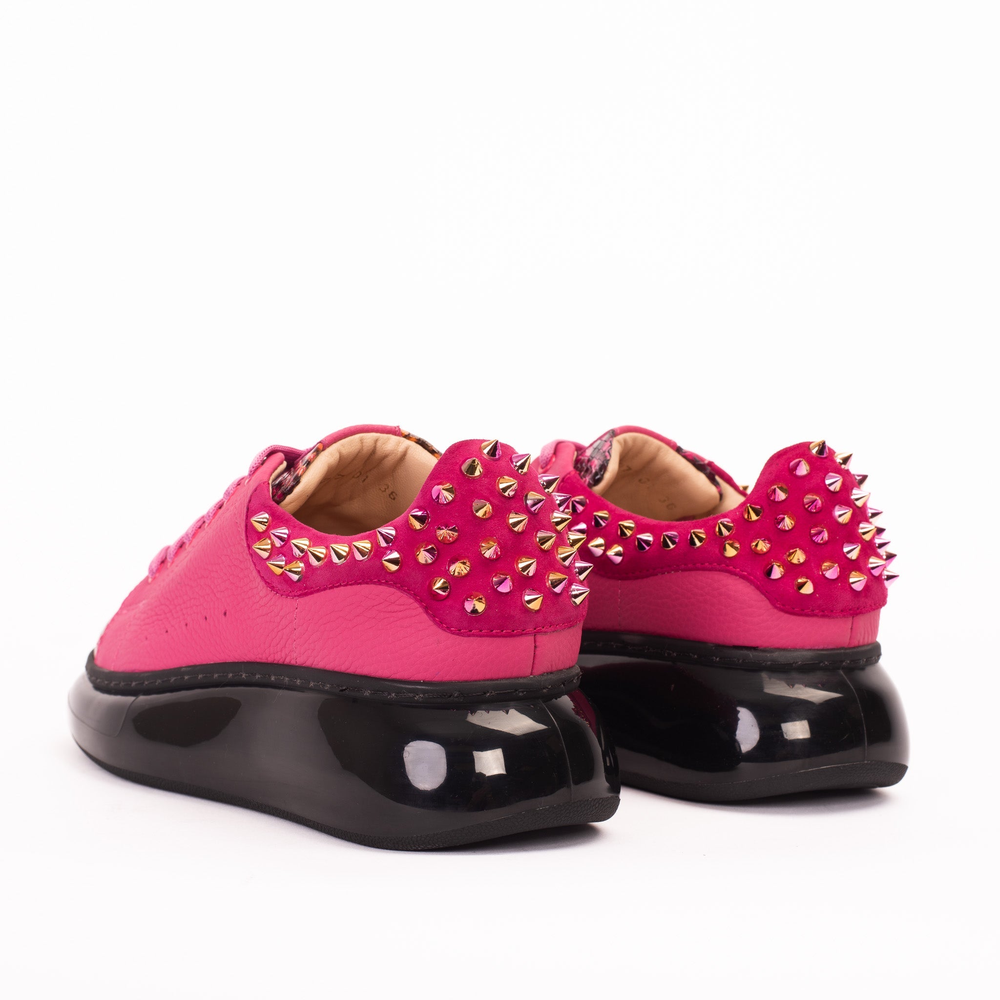 The Venezia Fuchsia Leather Women Sneaker