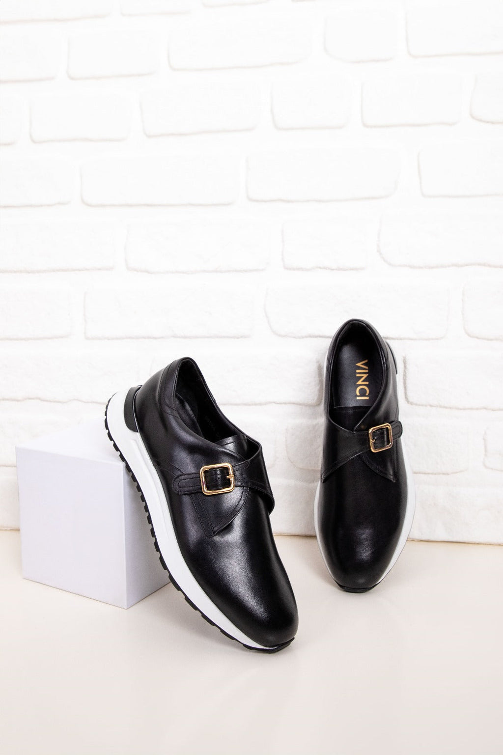The Torino Black Leather Men Sneaker