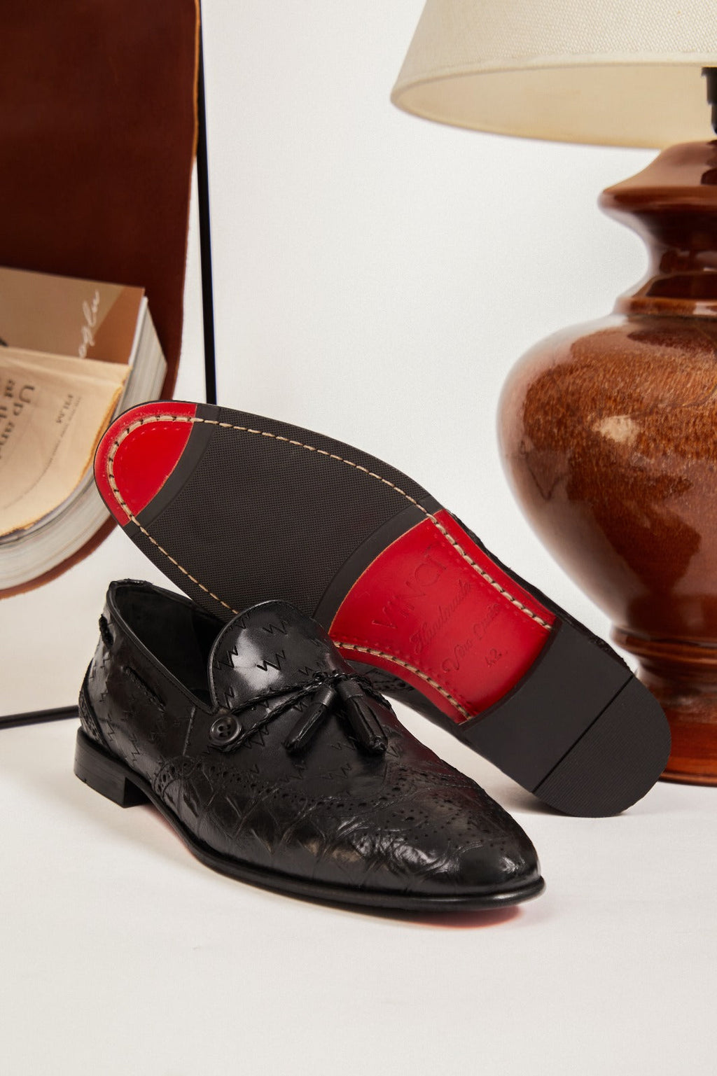 The Istanbul Black Leather Tassel Loafer Men Shoe