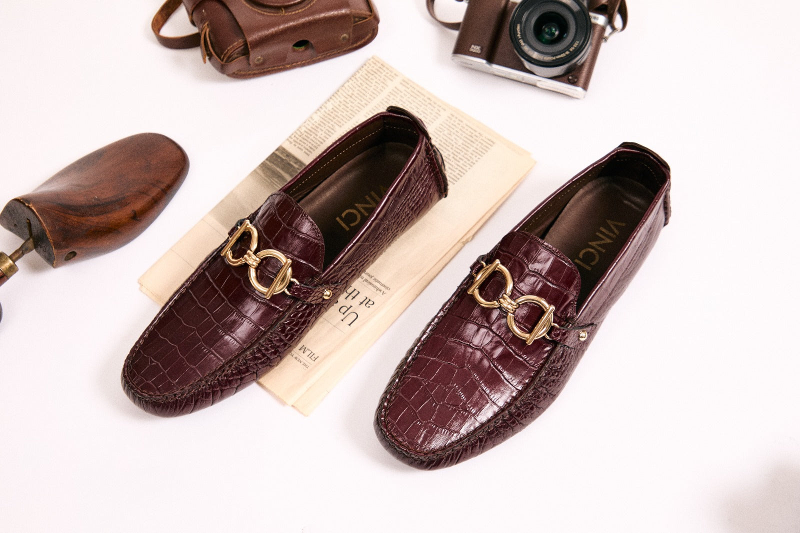 The Pisa Burgundy Leather Bit Drive Loafer Men Shoe