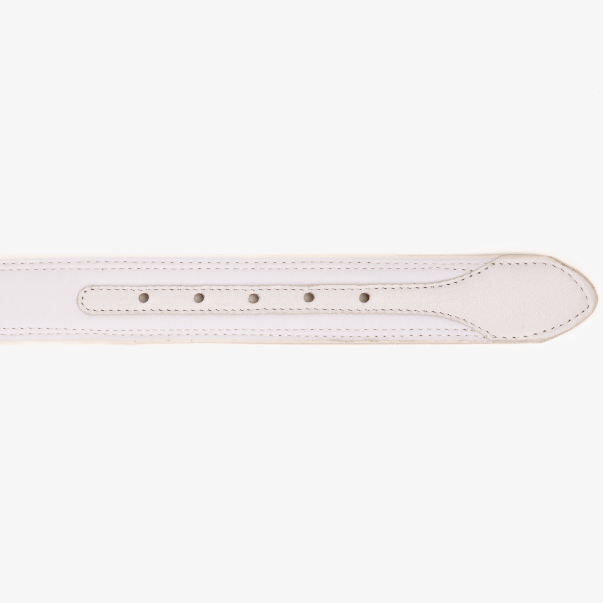 The Lexington White Leather Belt