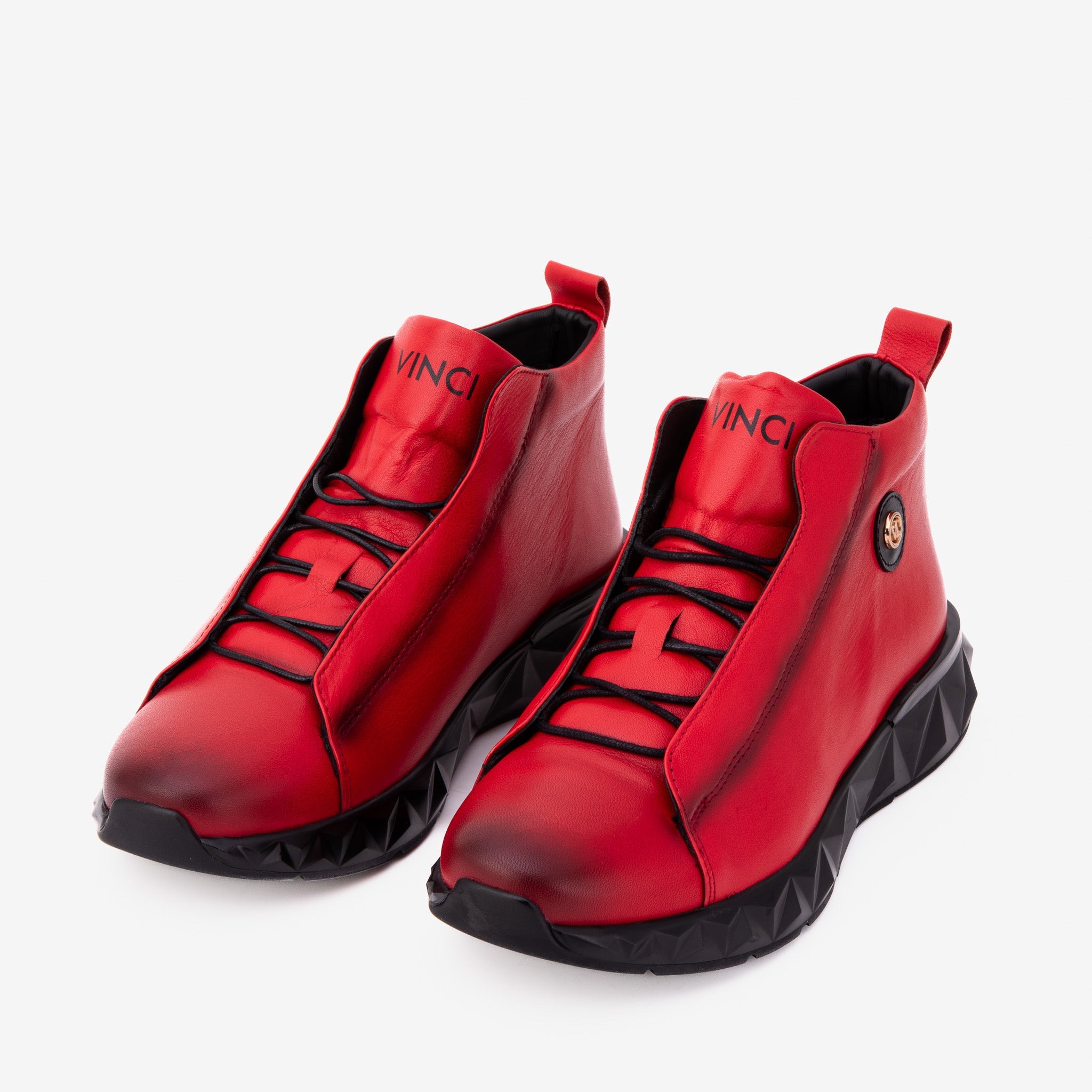The Vertex Red Leather Men's Sneaker