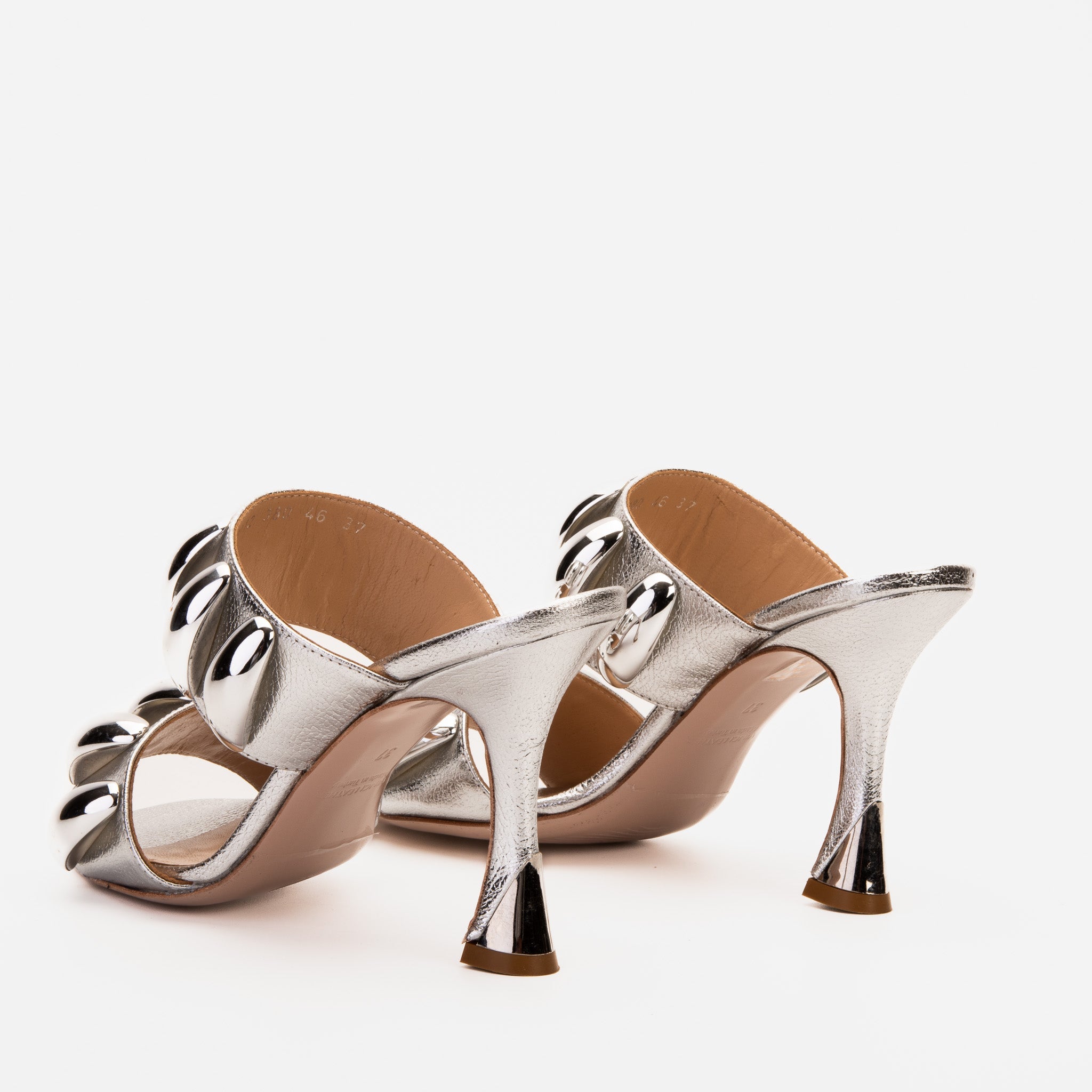 The Eclipse Silver Leather Women Sandal
