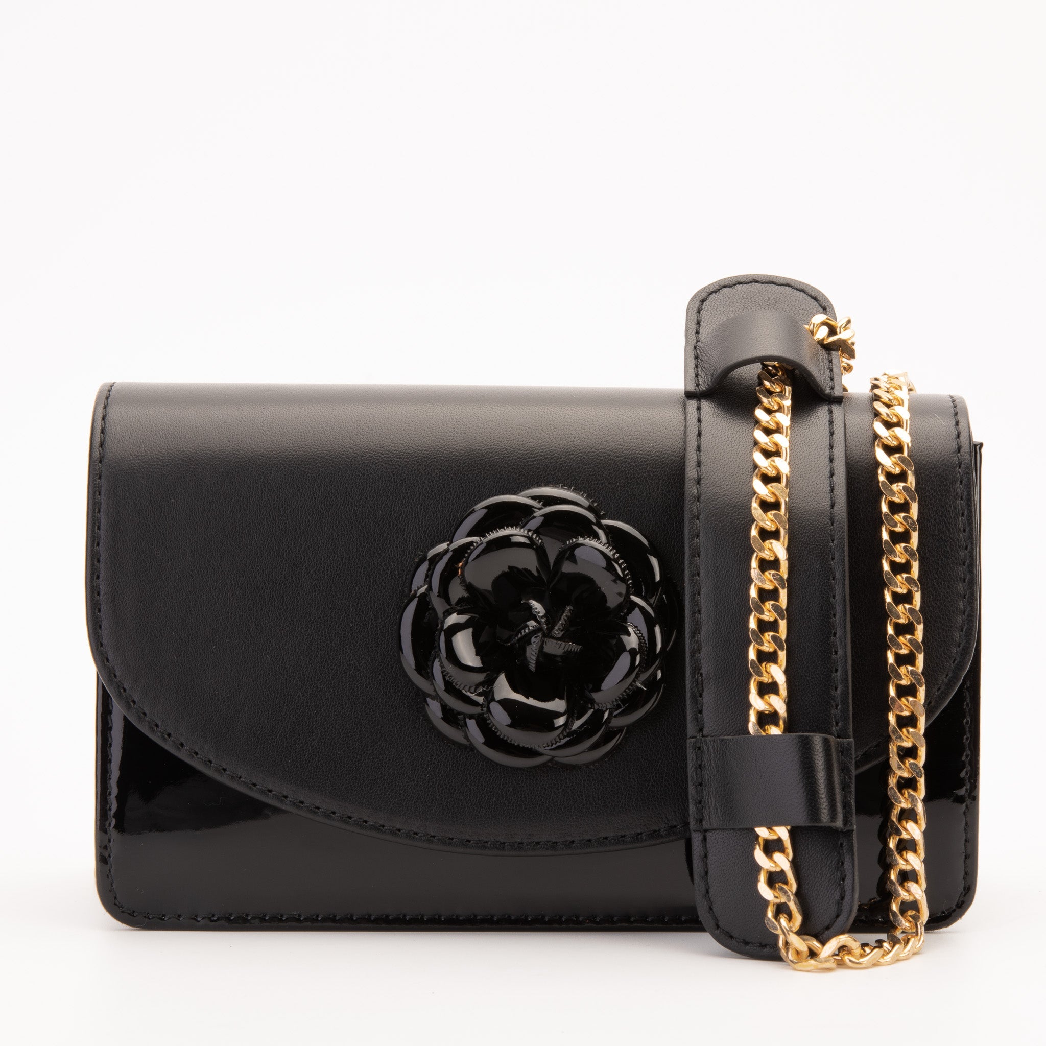 The Diva Black Leather Handbag