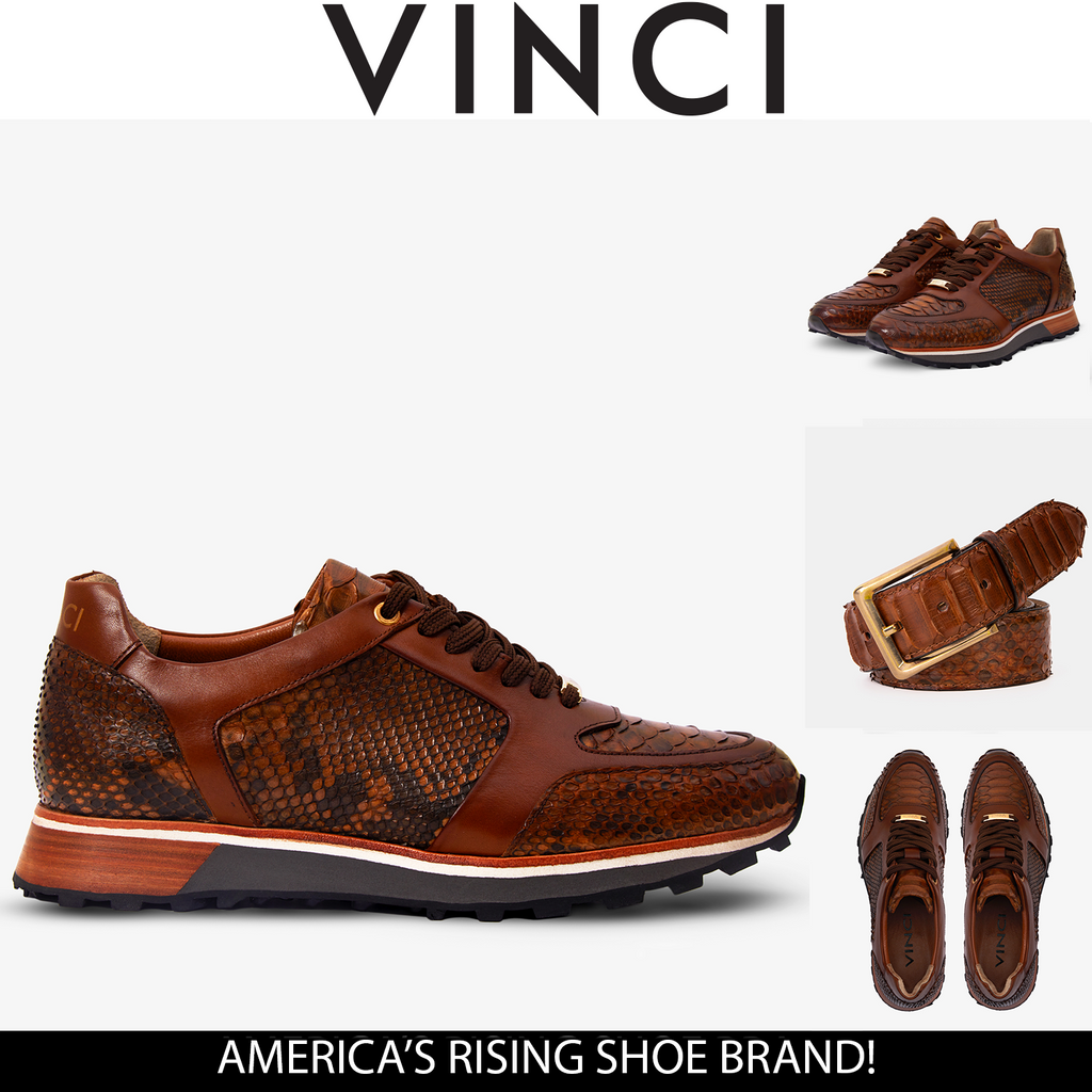 The Boss Pyth Snk Skin Tan Men Sneaker