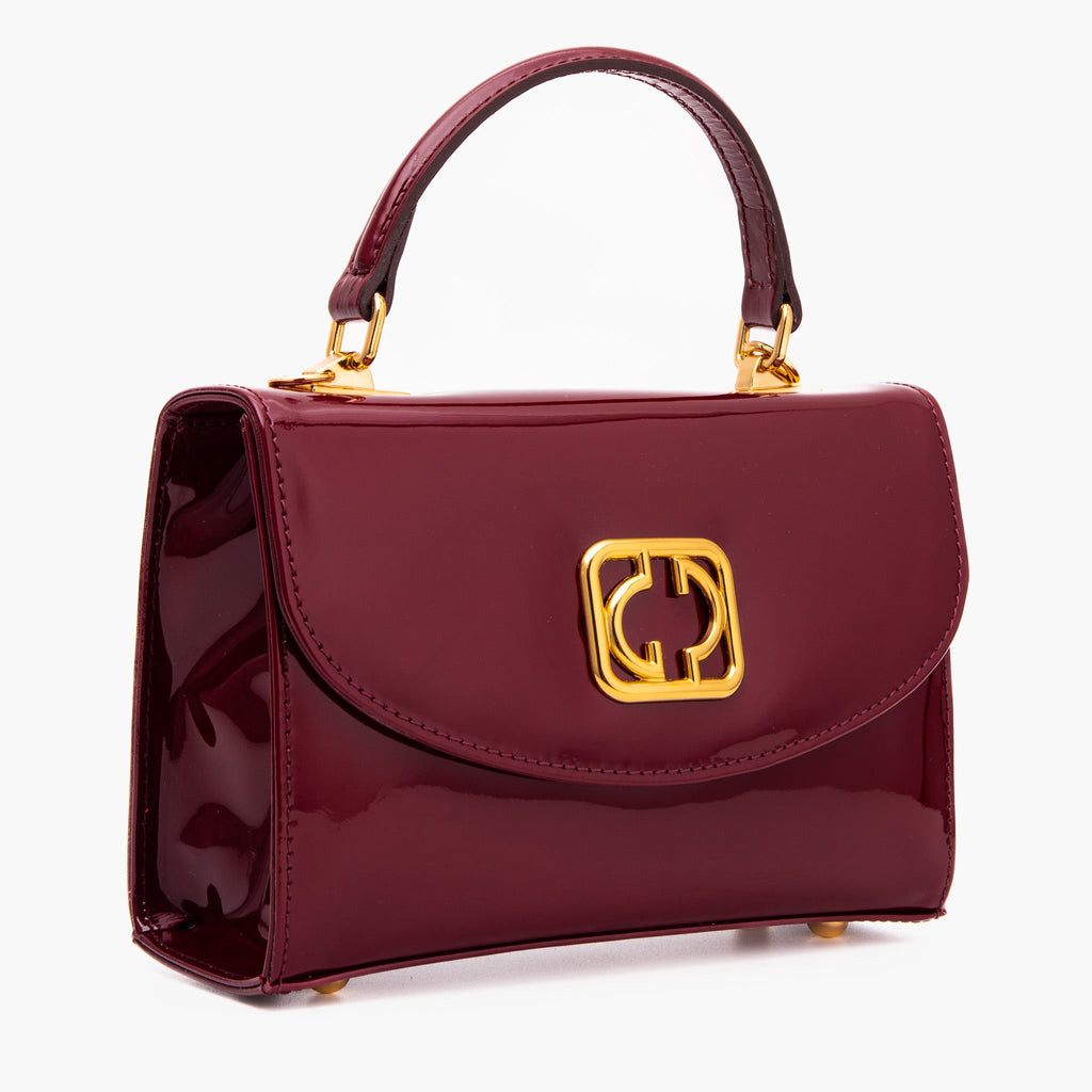 The Rosalinda Burgundy Leather Handbag