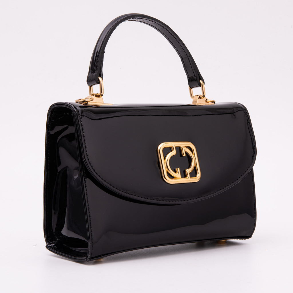 The Rosalinda Black Leather Handbag
