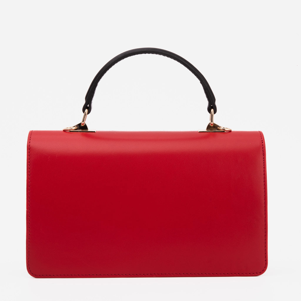 The Dosso Black and Gold Handwoven Leather Handbag