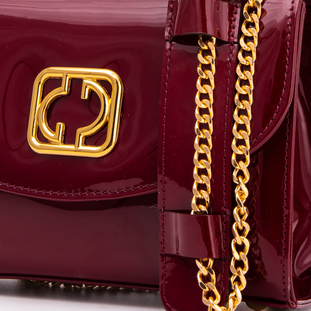 The Rosalinda Burgundy Leather Handbag