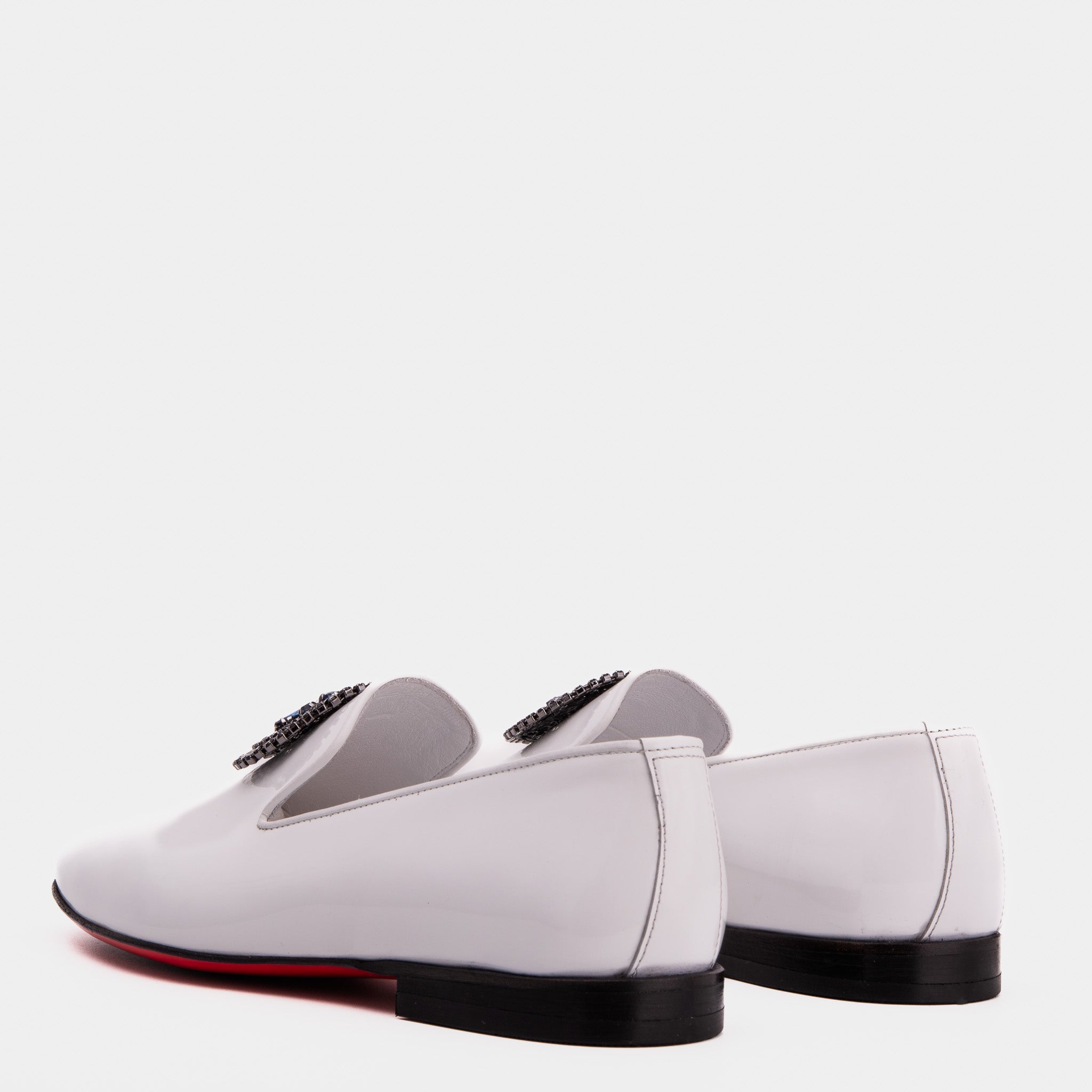 The Pombe White Patent Leather Dress Slip-on Loafer Men Shoe