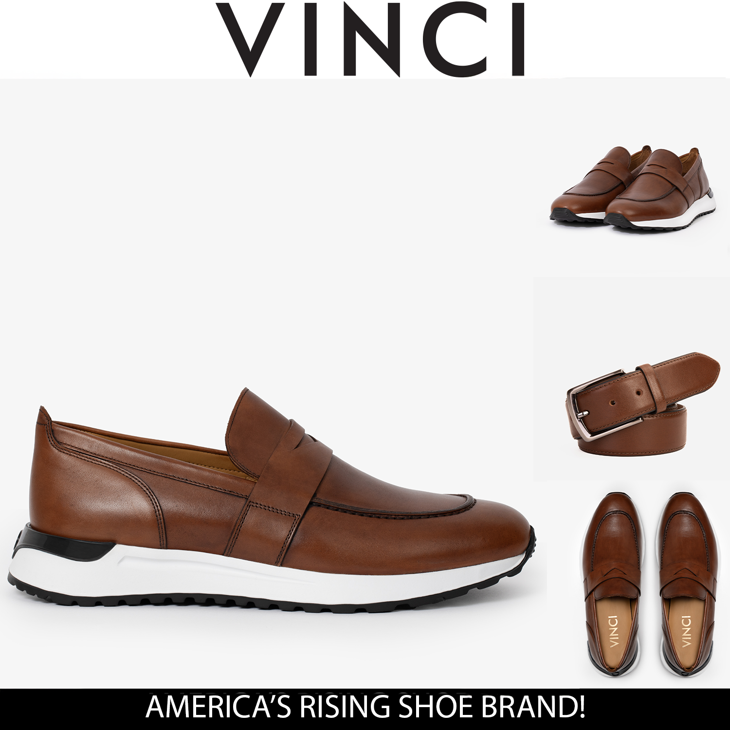 The Lara Tan Leather Men Sneaker