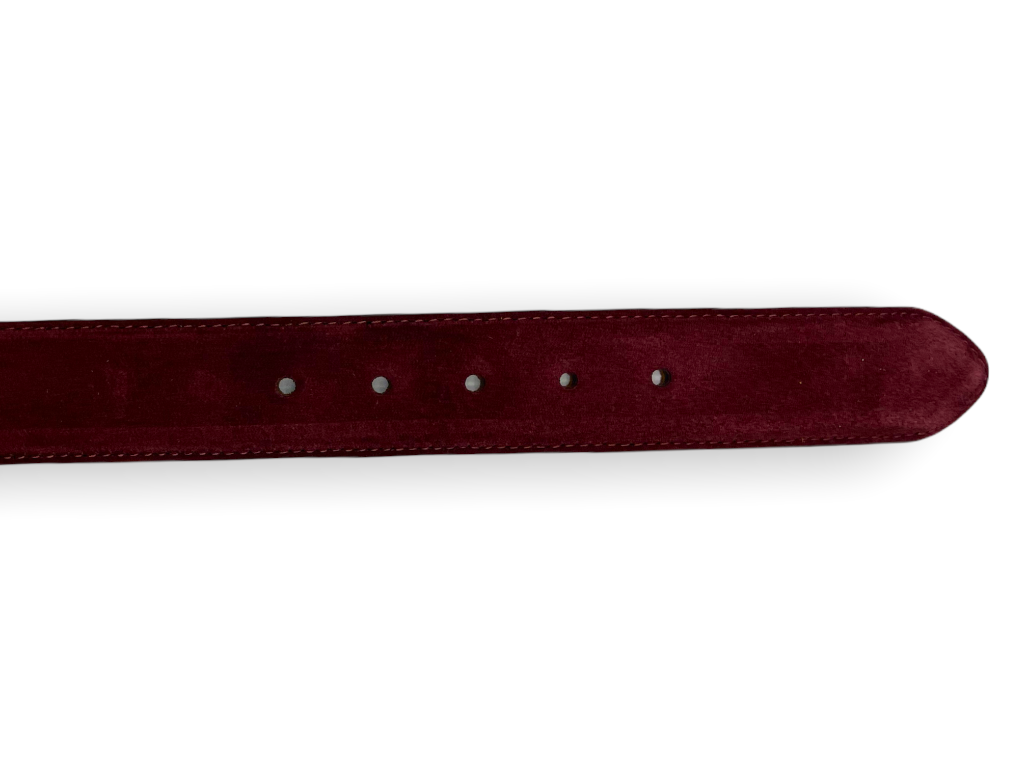 The Bari Burgundy Suede Leather Belt