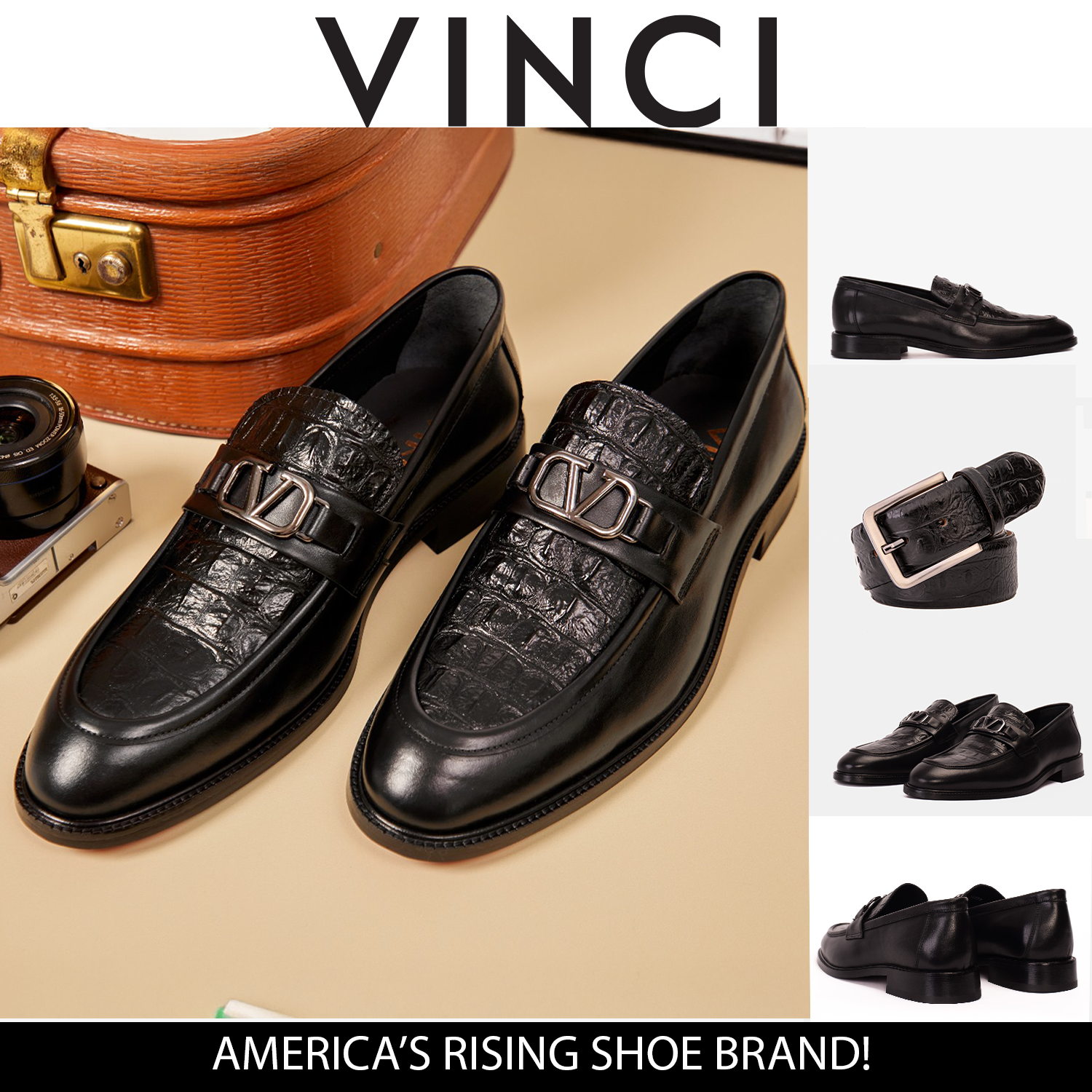 Amsterdam Black Bit Loafer Men Shoe