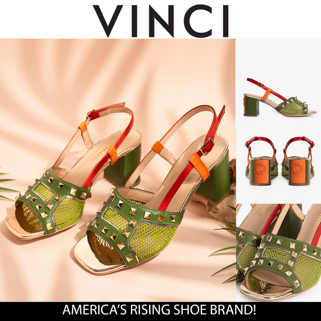 The Linea Green Leather Women Slingback Shoe