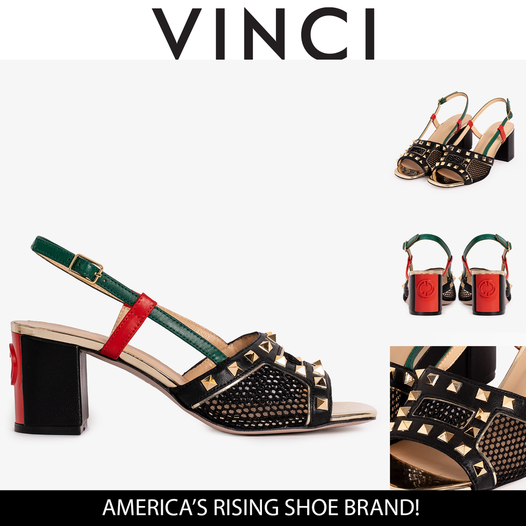 The Linea Black Leather Women Slingback Shoe